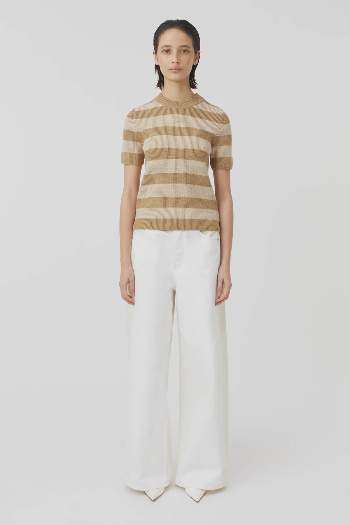 Camilla & Marc | Umi Knit Tshirt - Tan/Cream