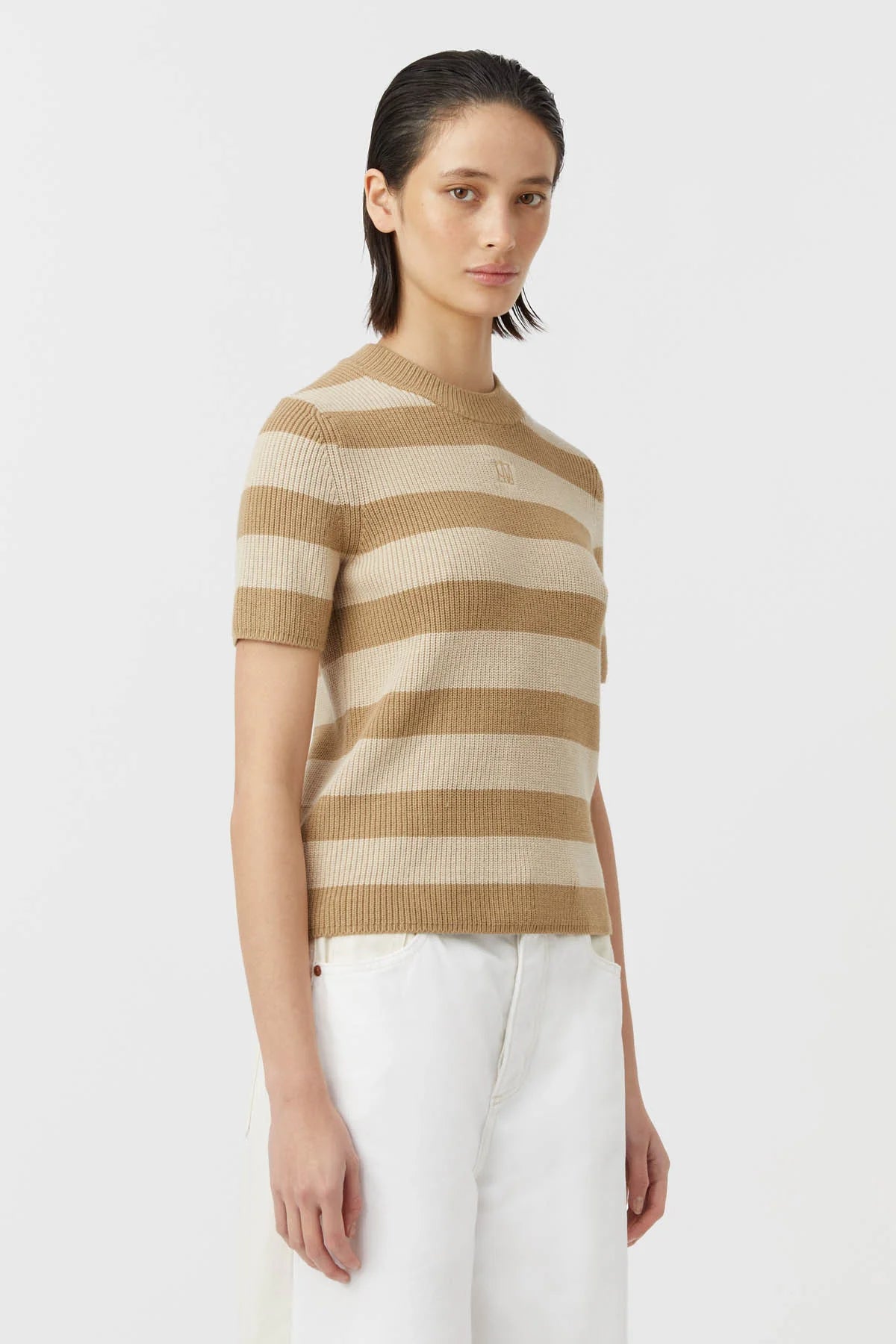 Camilla & Marc | Umi Knit Tshirt - Tan/Cream