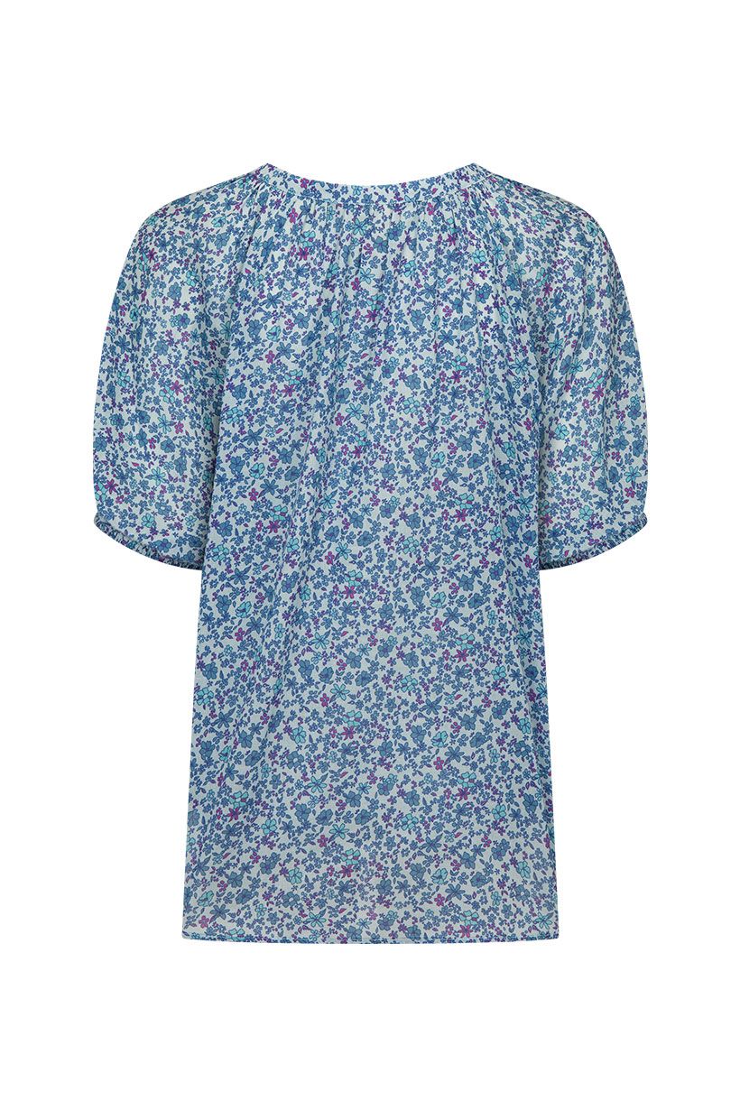 Spell | Love Jetty Short Sleeve Blouse - Blue Nivana