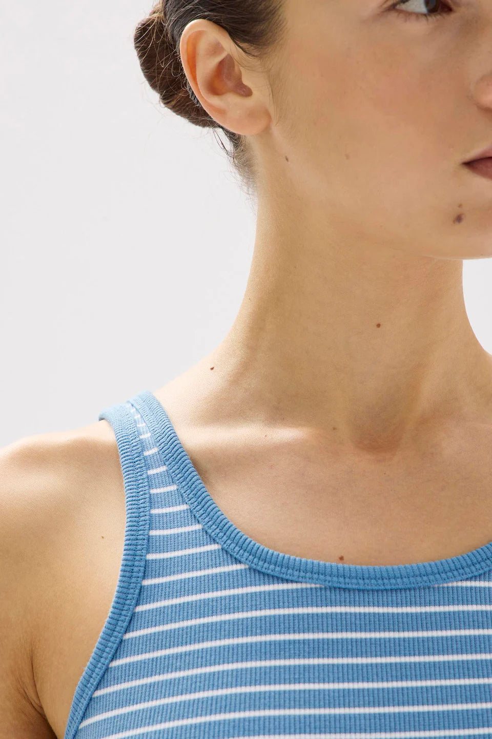 Assembly Label | Drew Stripe Tank - Bahama/White