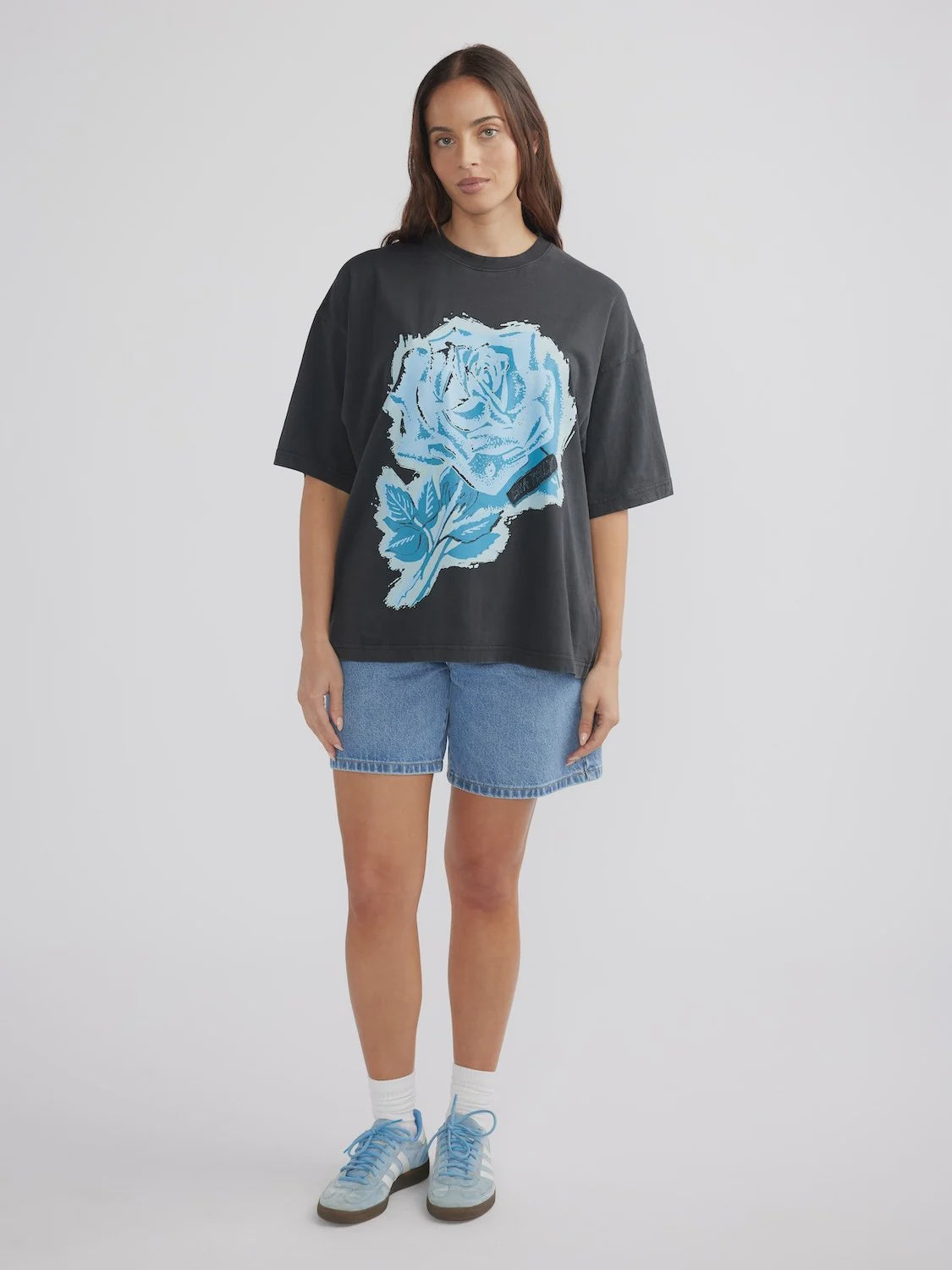 Ena Pelly | Blue Rose Tee - Vintage Black