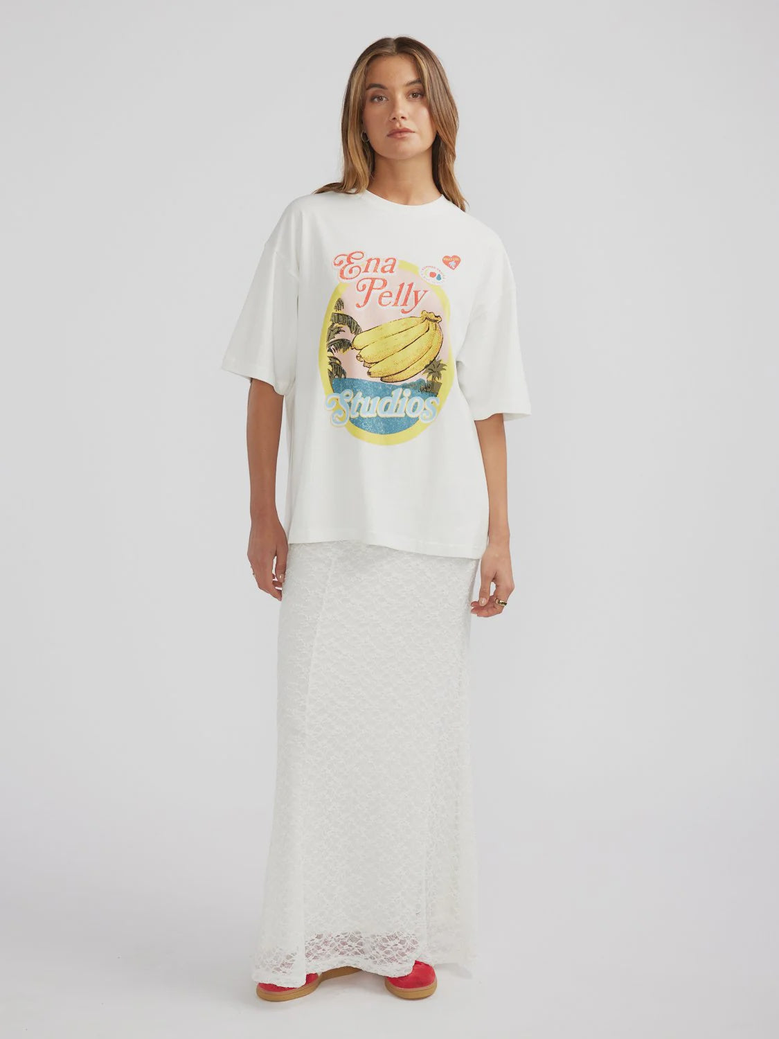 Ena Pelly | Banana Tee - Vintage White