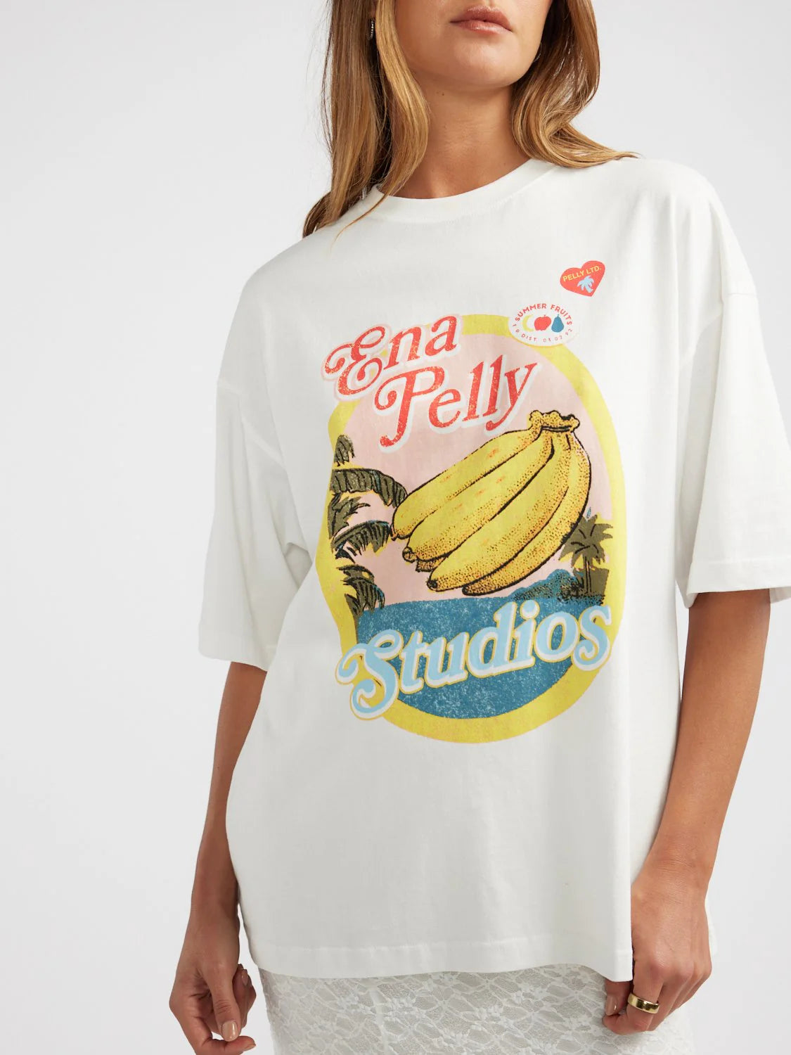 Ena Pelly | Banana Tee - Vintage White