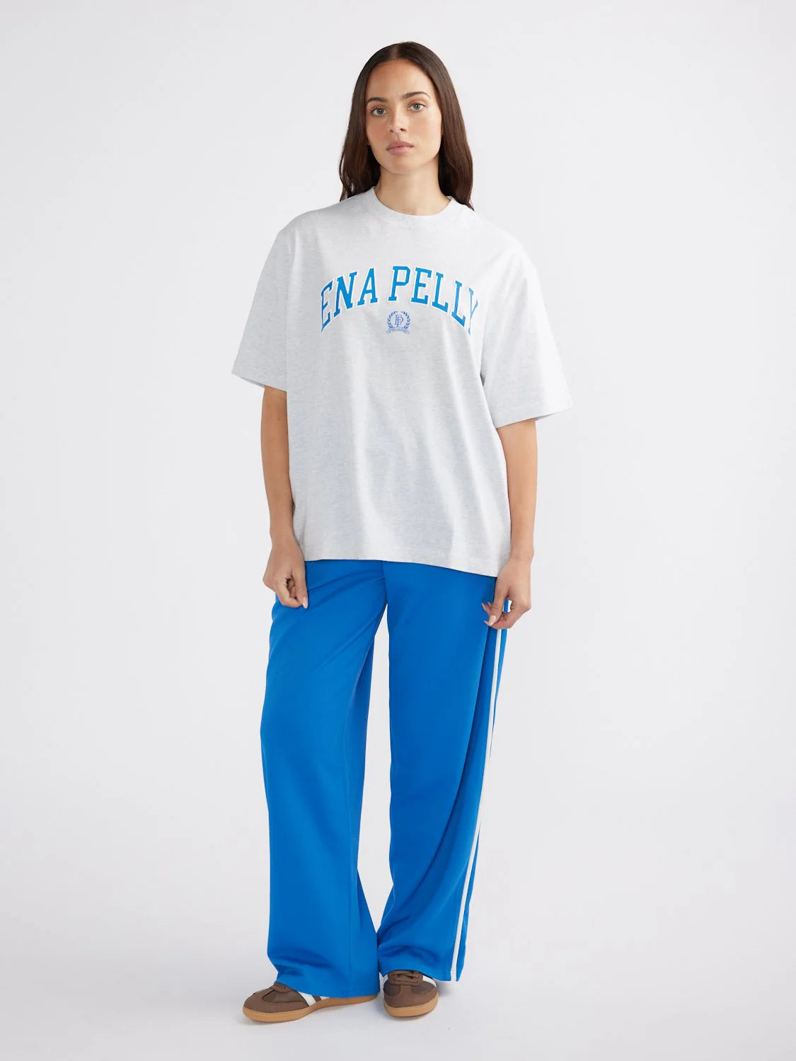 Ena Pelly | Classic Collegiate Tee - White Marle