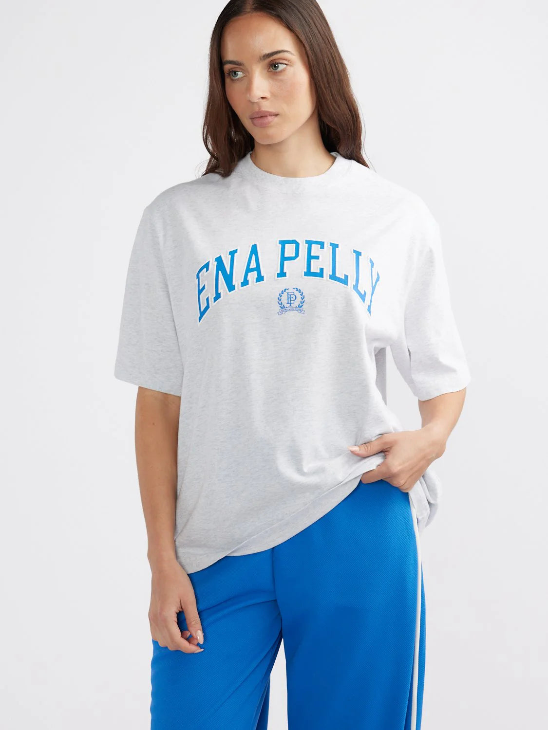 Ena Pelly | Classic Collegiate Tee - White Marle