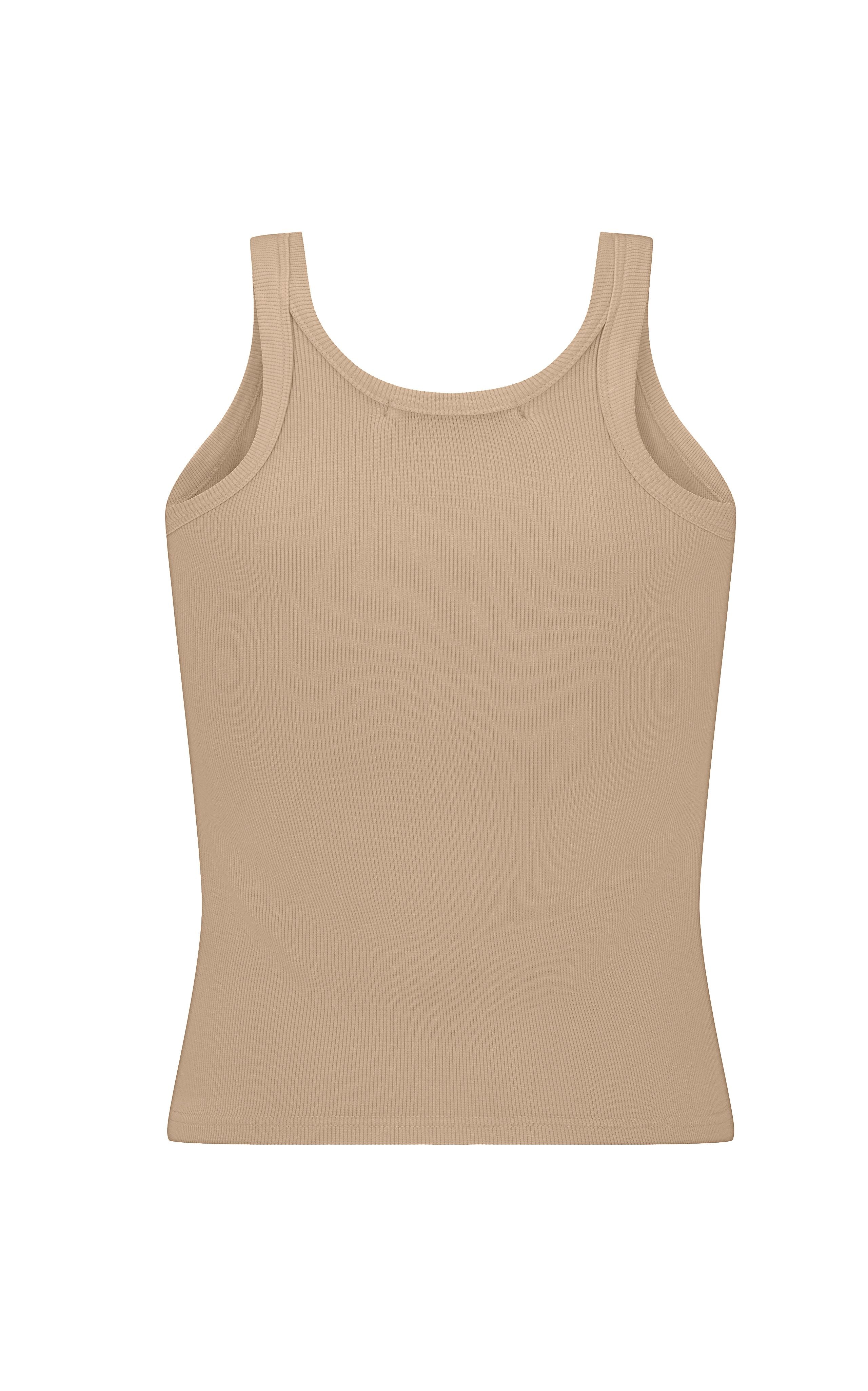 Araminta James | Monogram Tank - Macadamia