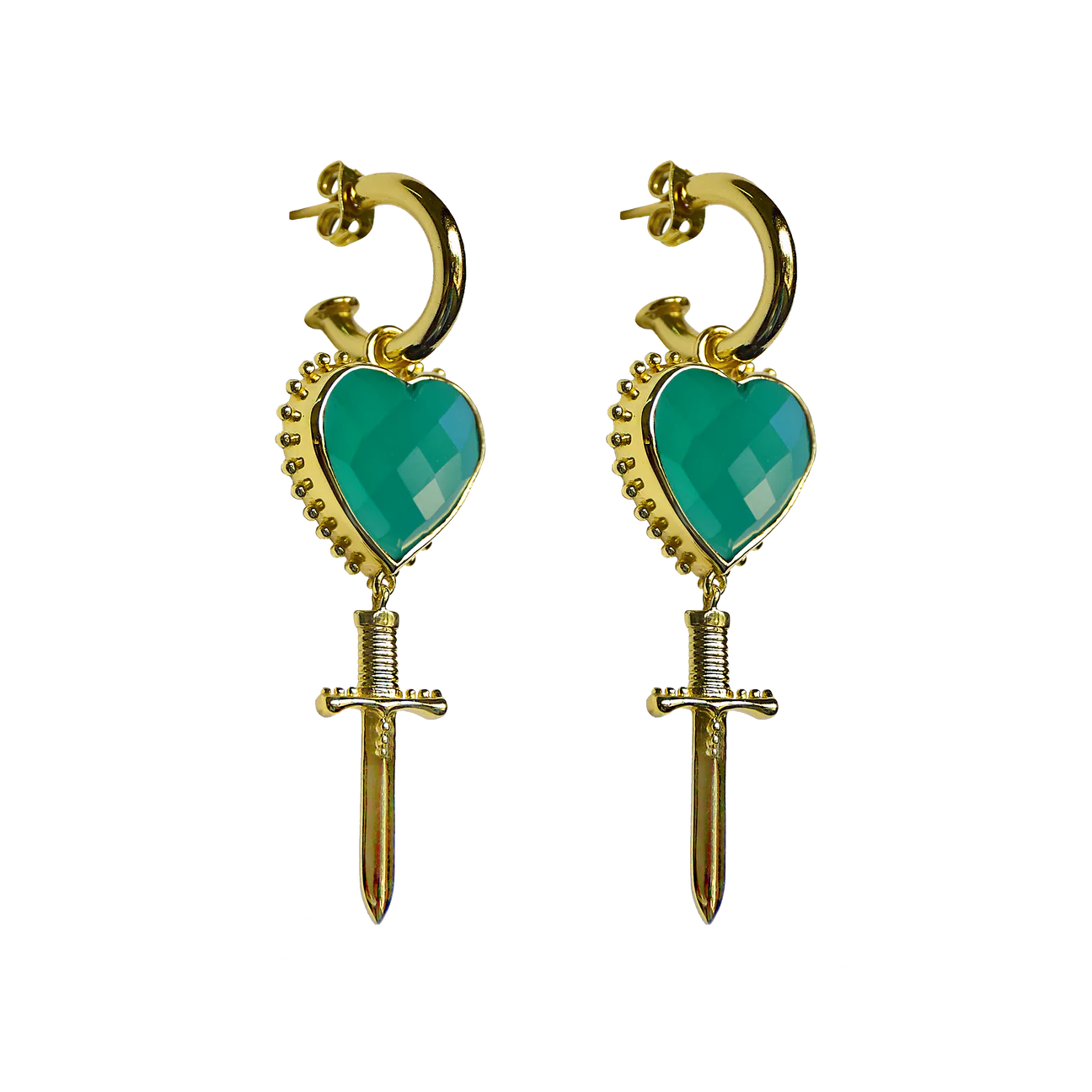 Mountain & Moon | Juliet Earrings - Green Onyx