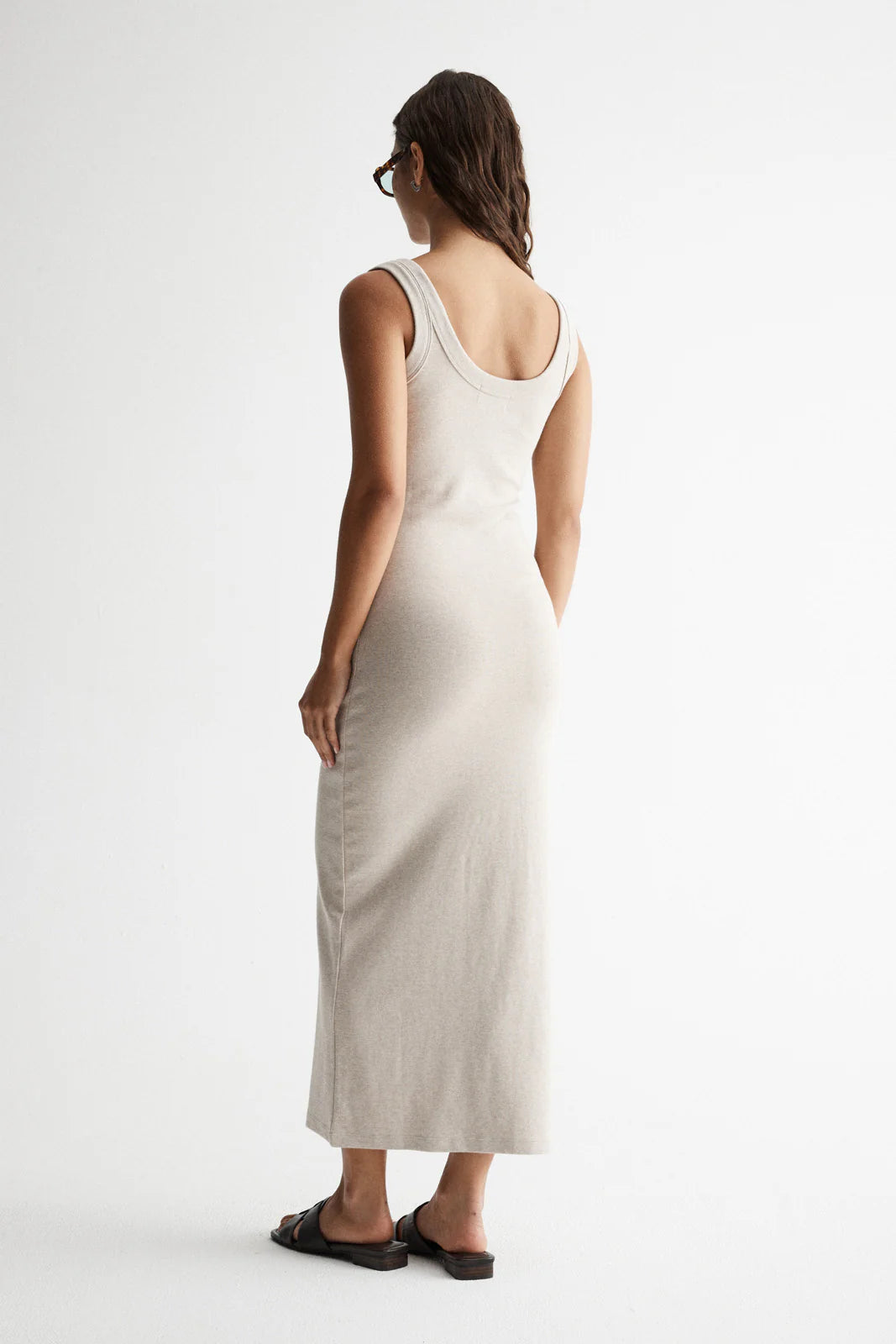 Elka Collective | Sienna Tank Dress - Oat Marle