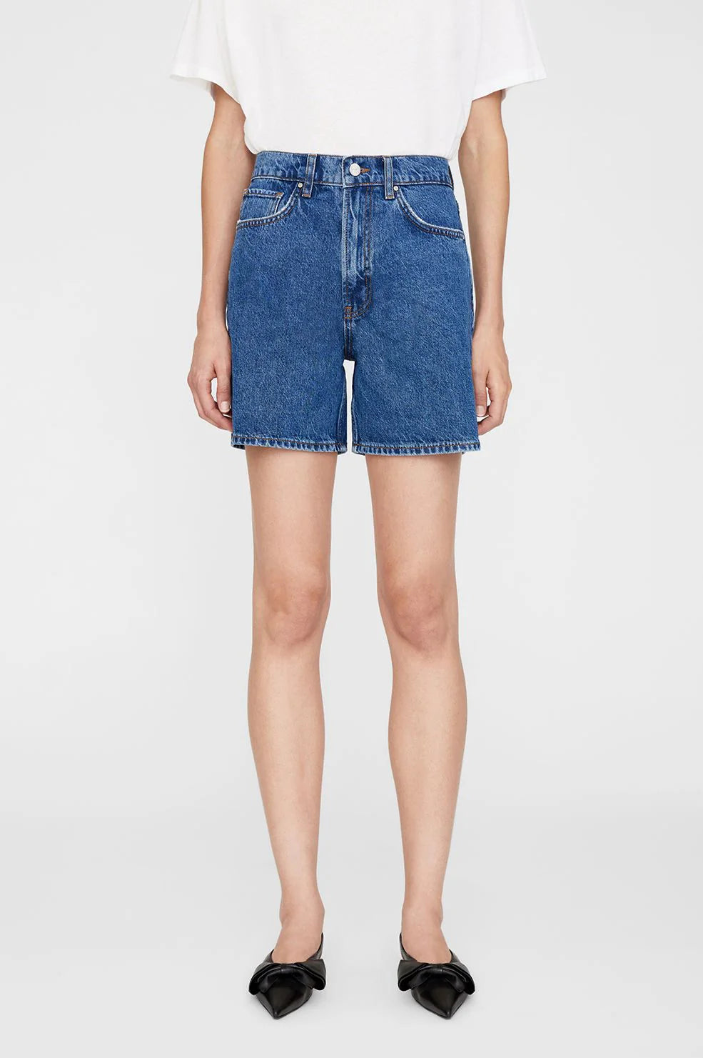 Anine Bing | Kat Denim Short - Medium Indigo