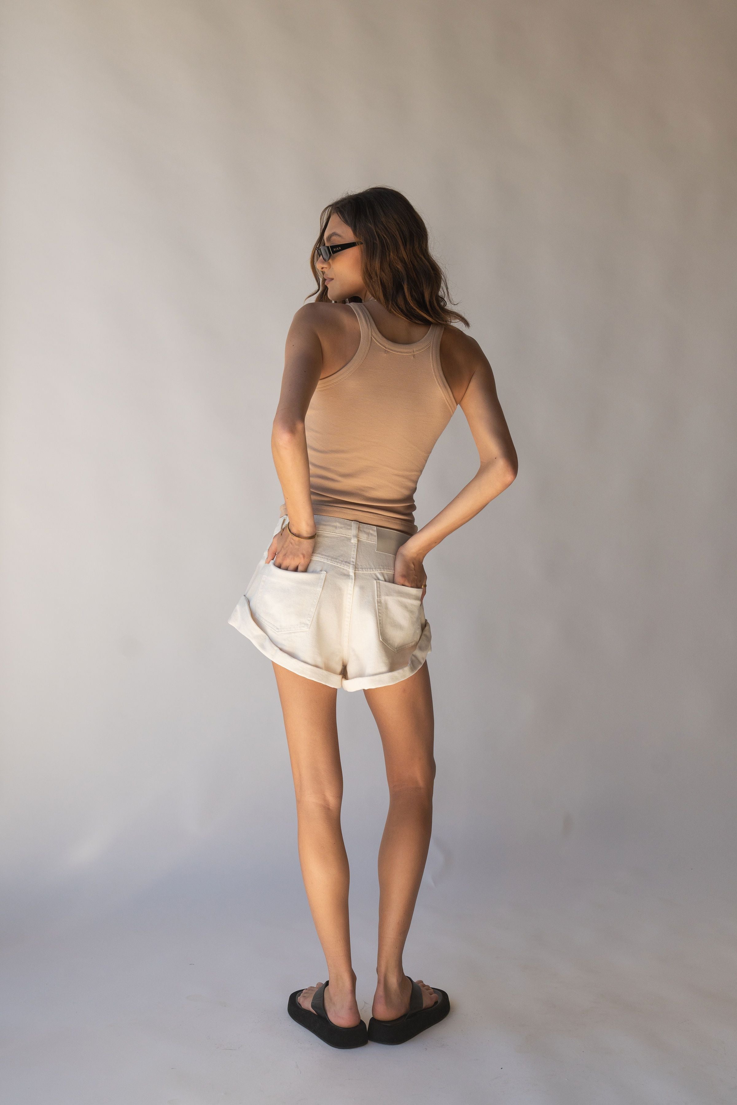 Araminta James | Goldie Denim Short - Cream