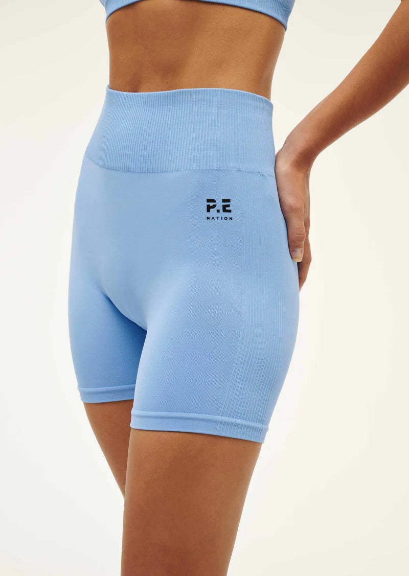 P.E Nation | Restore Seamless 5'' Bike Short - Cornflower Blue