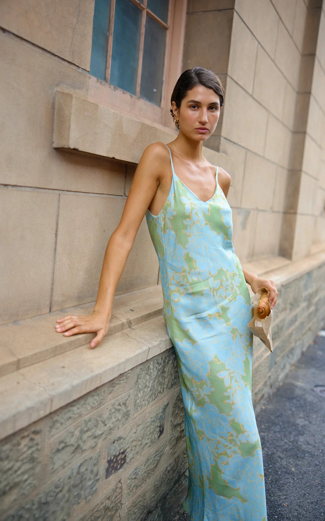 Kinney | Rou Slip Dress - Ocean Bloom