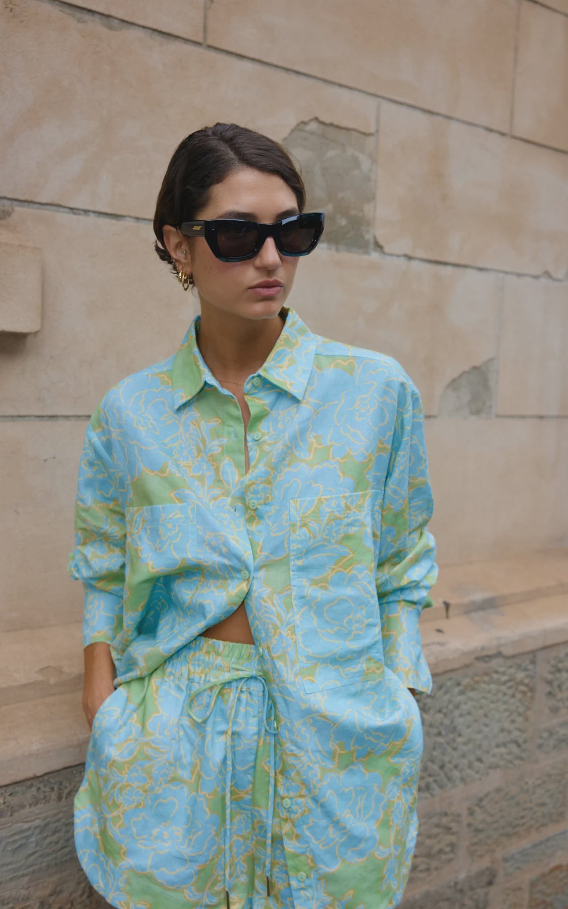 Kinney | Alma Shirt - Ocean Bloom