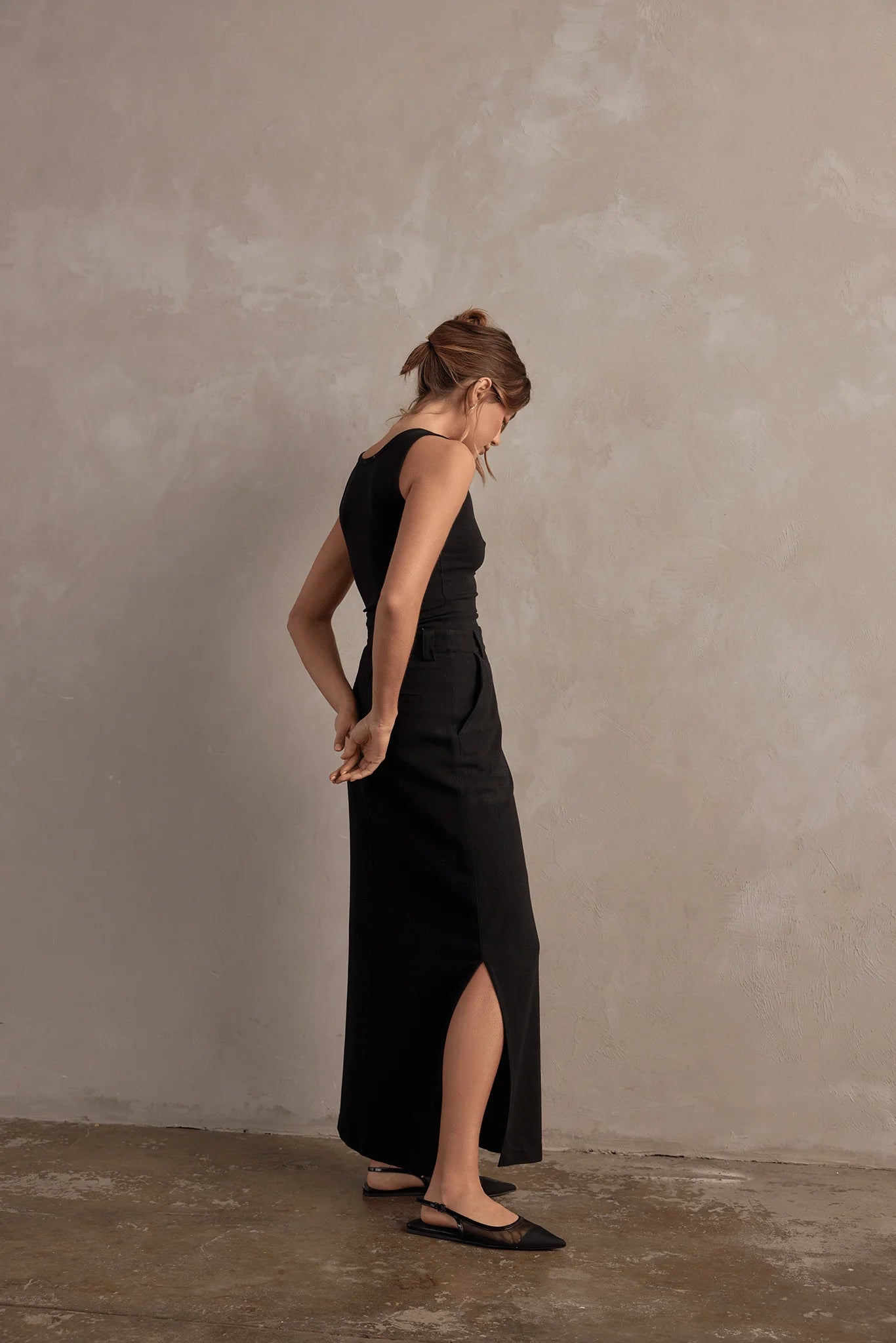 Raef The Label | Amelia Linen Maxi Skirt - Black