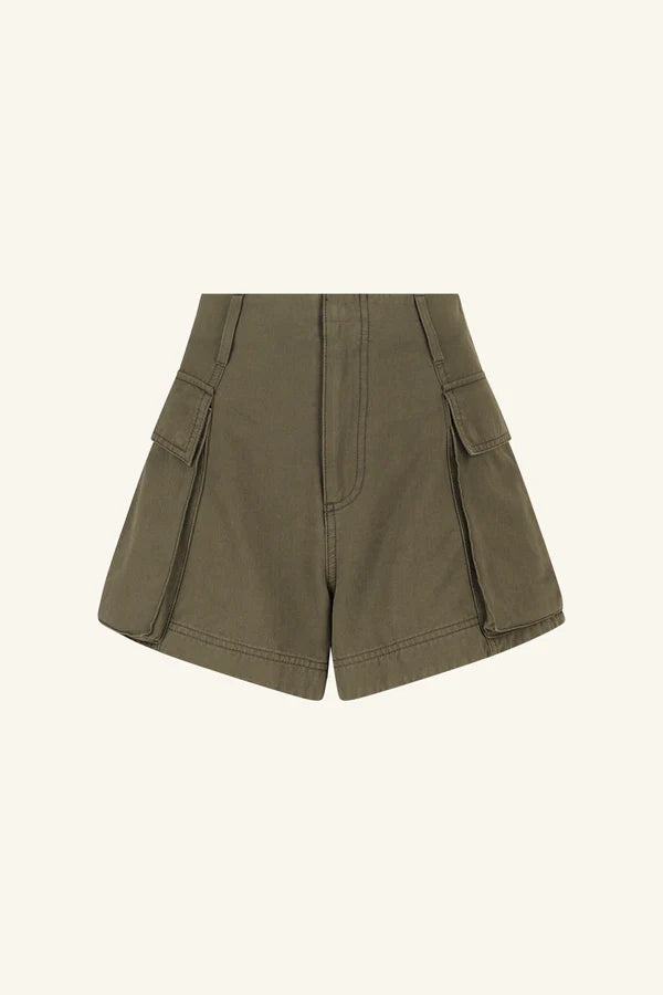 Shona Joy | Ariana Patch Pocket Short - Khaki