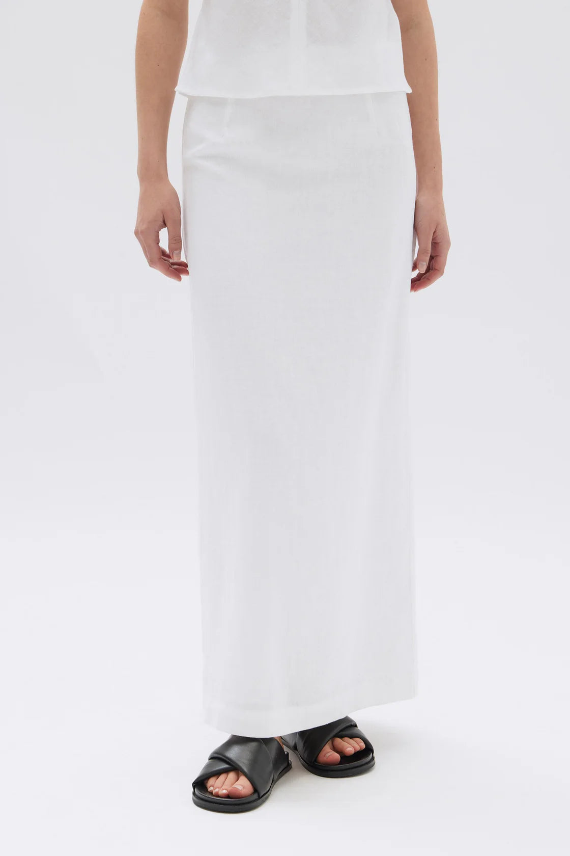 Assembly Label | Solis Linen Maxi Skirt - White