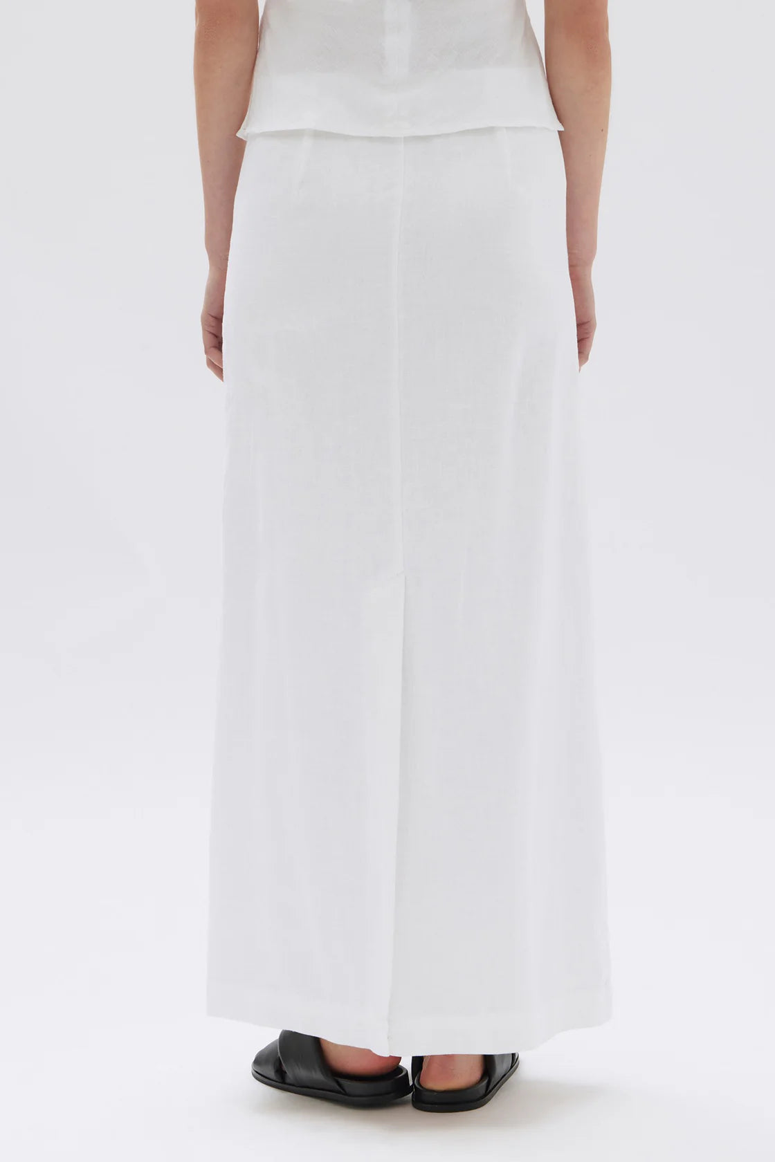 Assembly Label | Solis Linen Maxi Skirt - White