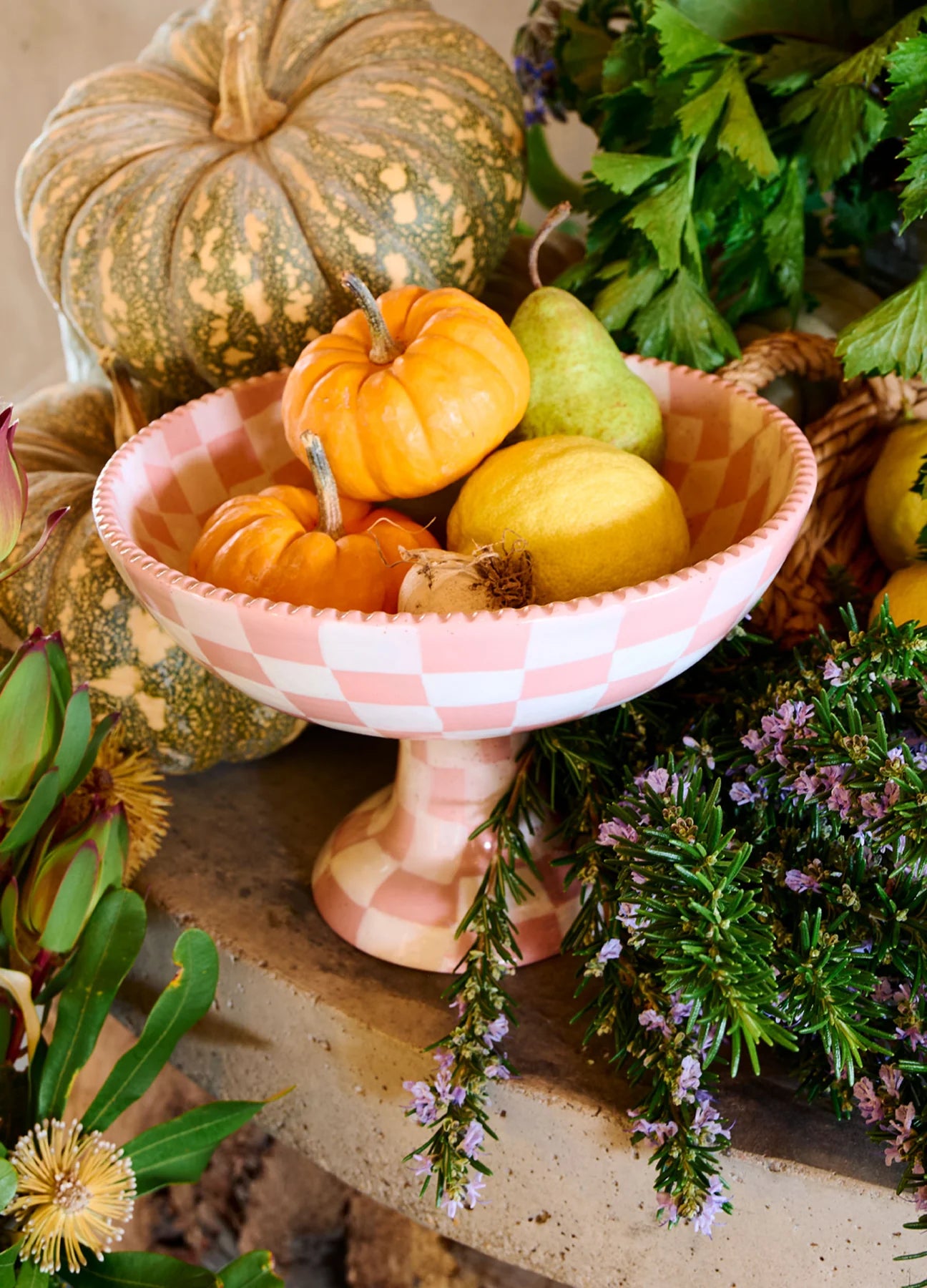 Kip & Co | Checkered Fruit Bowl