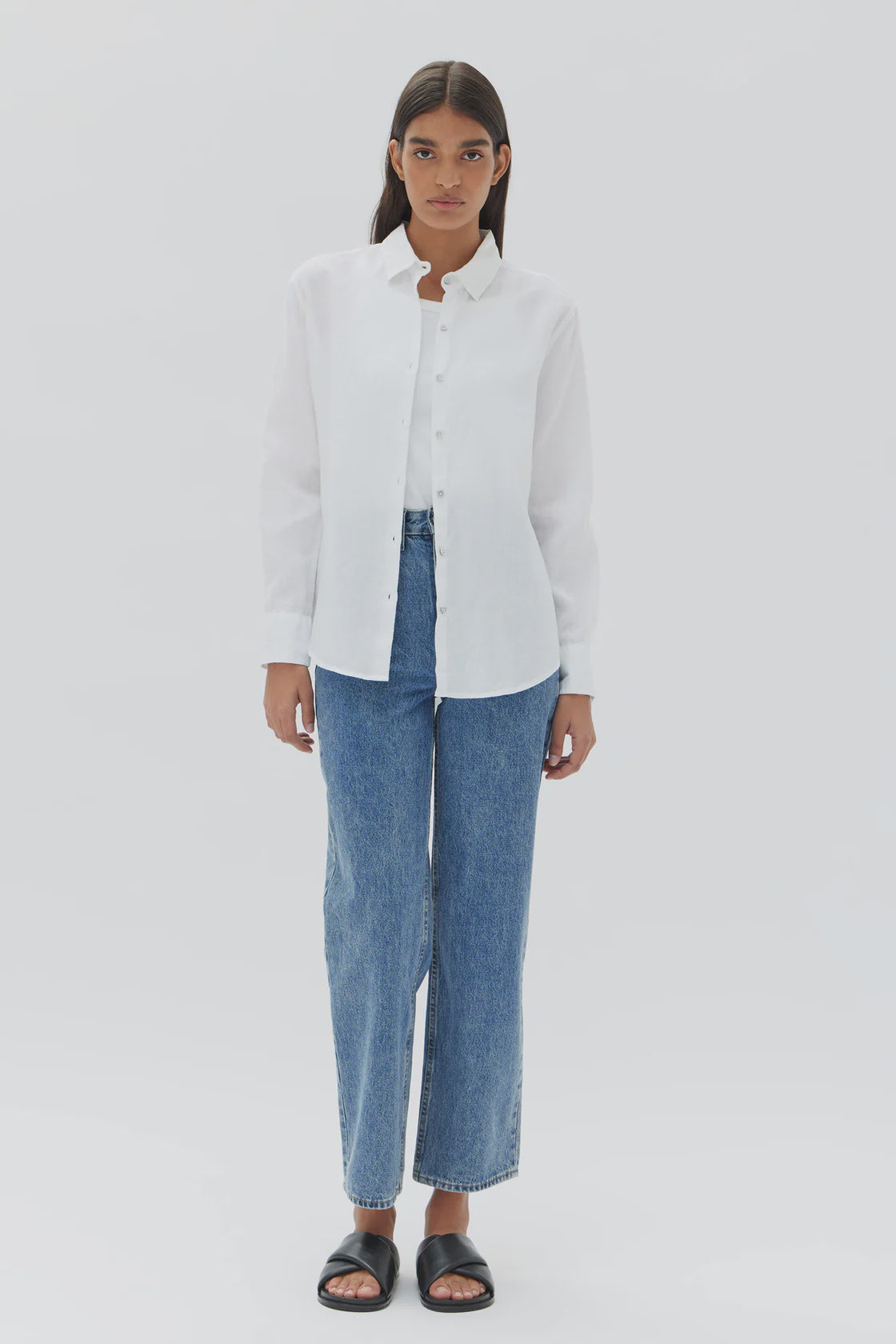 Assembly Label | Xander Linen Shirt -  White