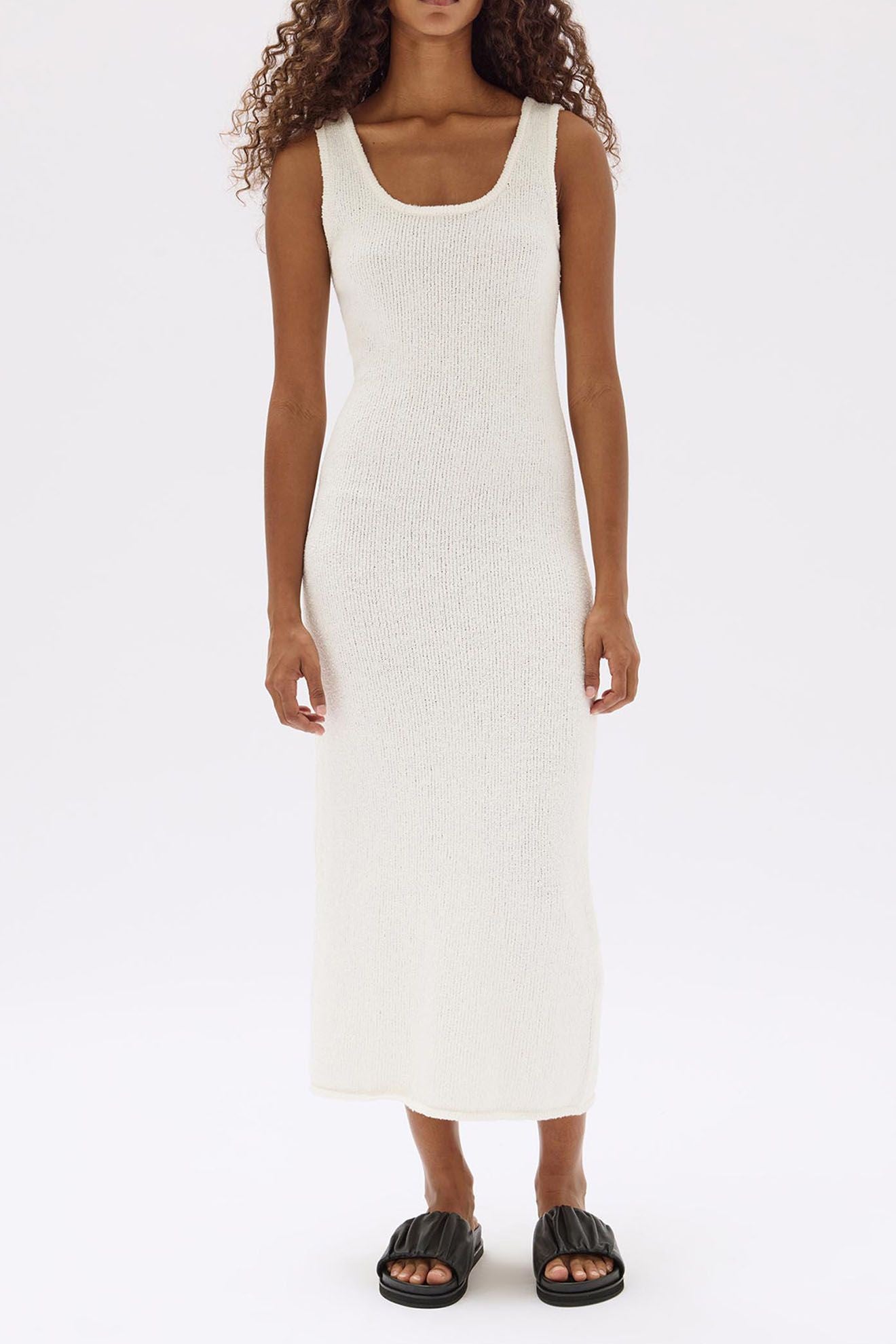 Assembly Label | Lucinda Boucle Knit Maxi Dress - Cream