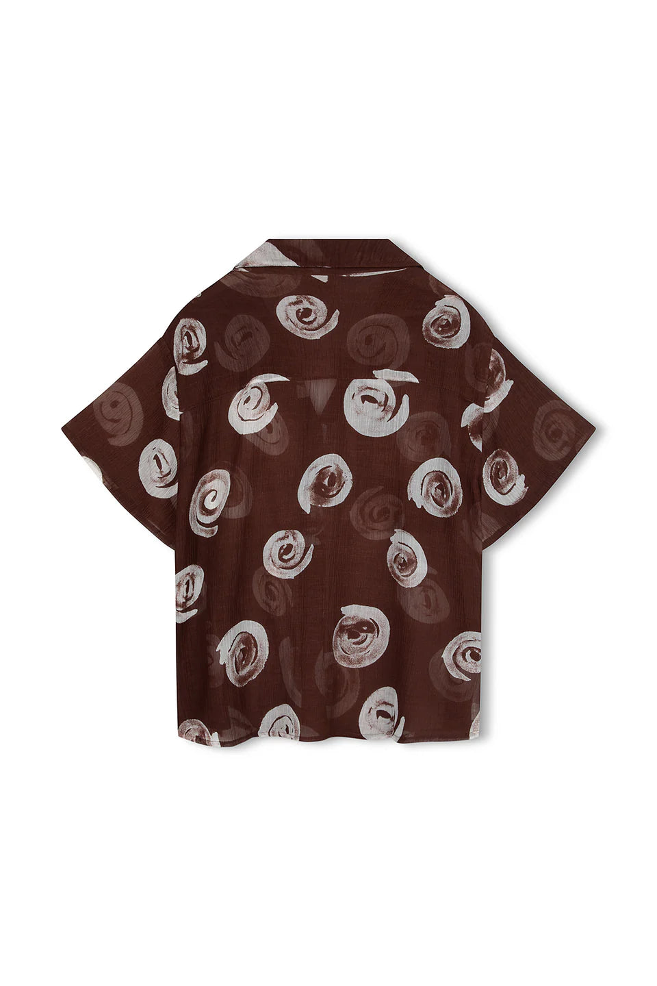 Zulu & Zephyr | Sheer Textured Shirt - Cocoa Swirl