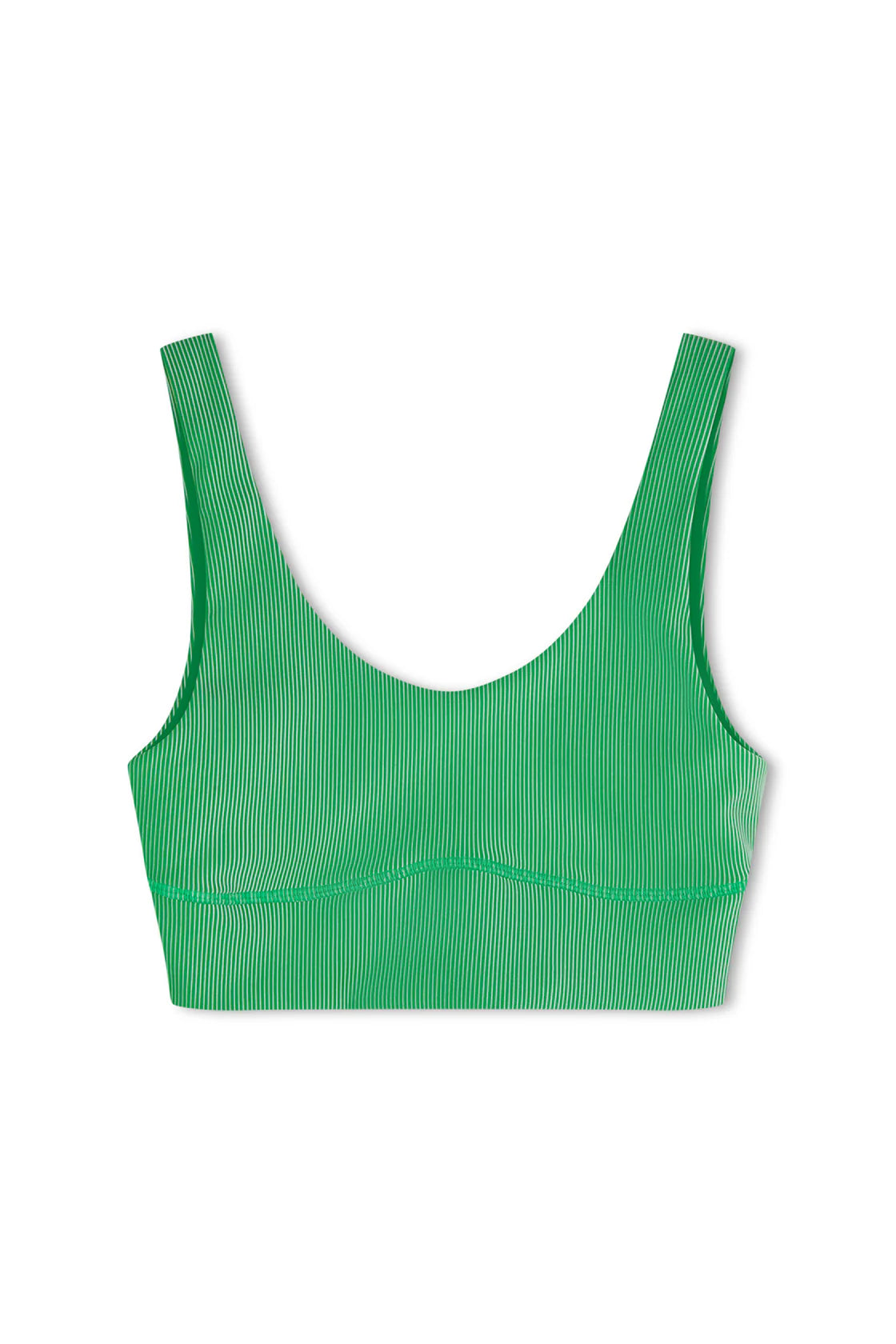 Zulu & Zephyr | Stripe Rib Crop - Parrot Green