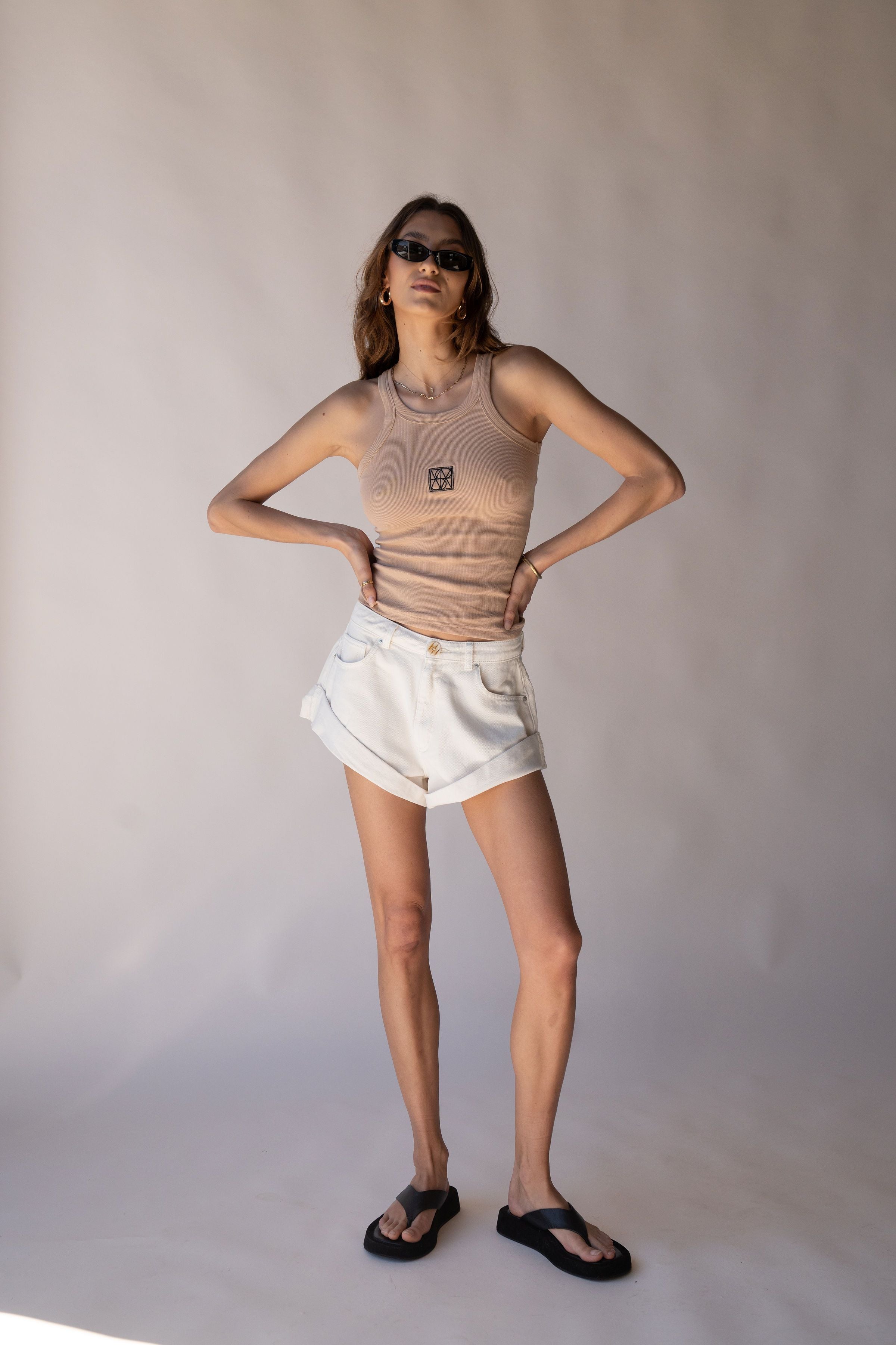 Araminta James | Goldie Denim Short - Cream