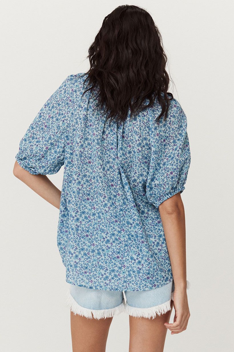 Spell | Love Jetty Short Sleeve Blouse - Blue Nivana