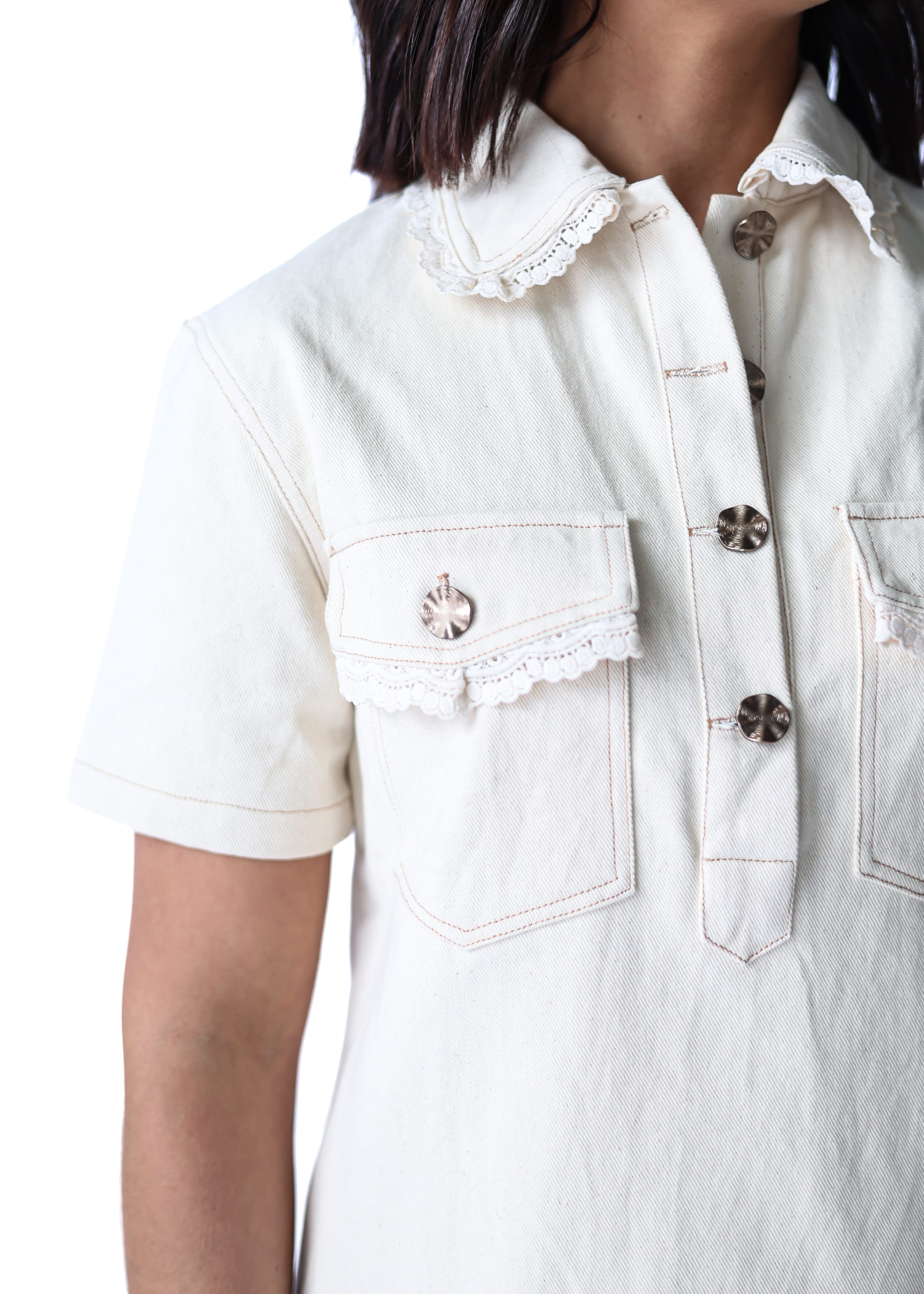 A.Studio Dresses - Casual Lumi Denim Dress - Cream