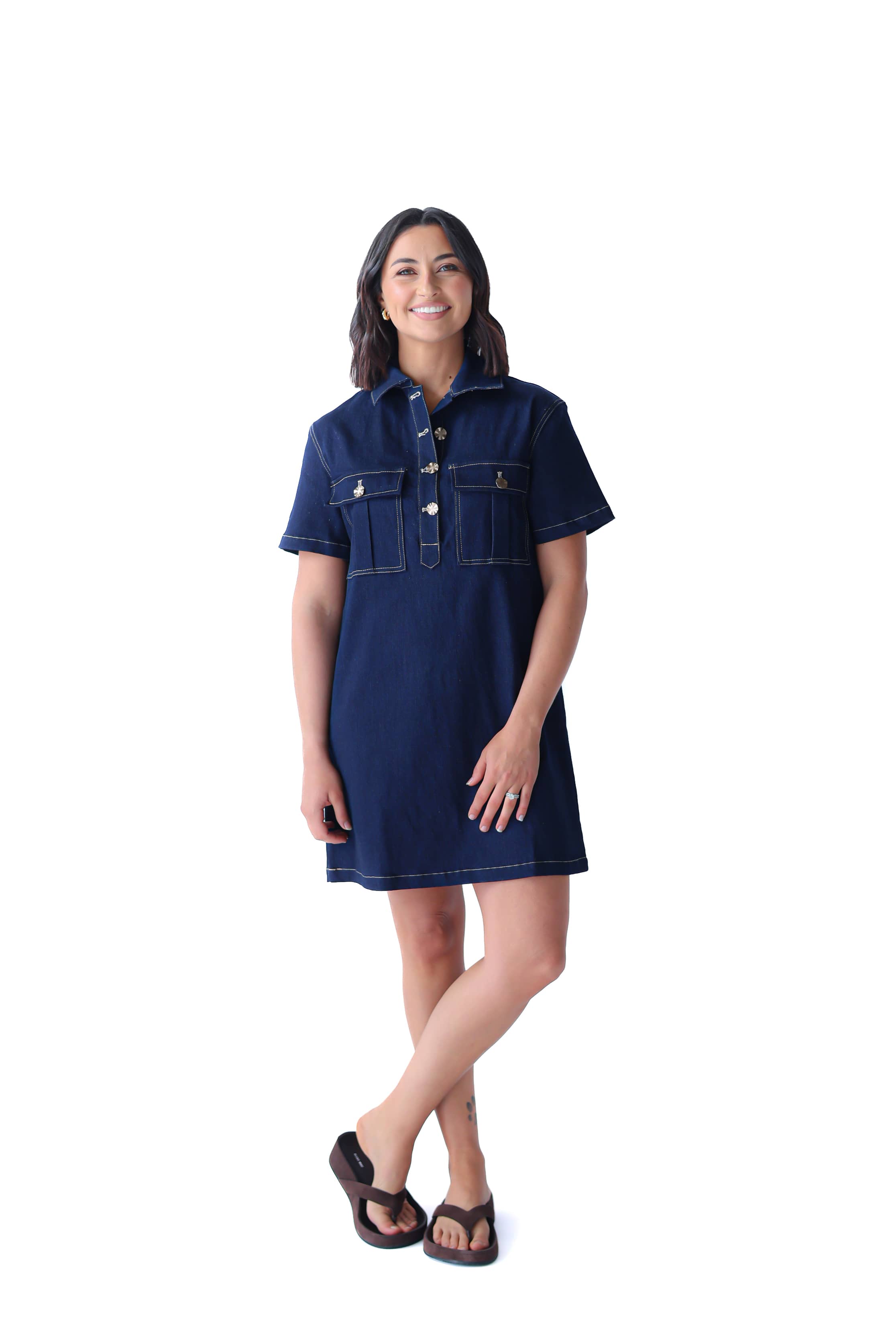 A.Studio Dresses - Casual Lumi Denim Dress - Deep Indigo