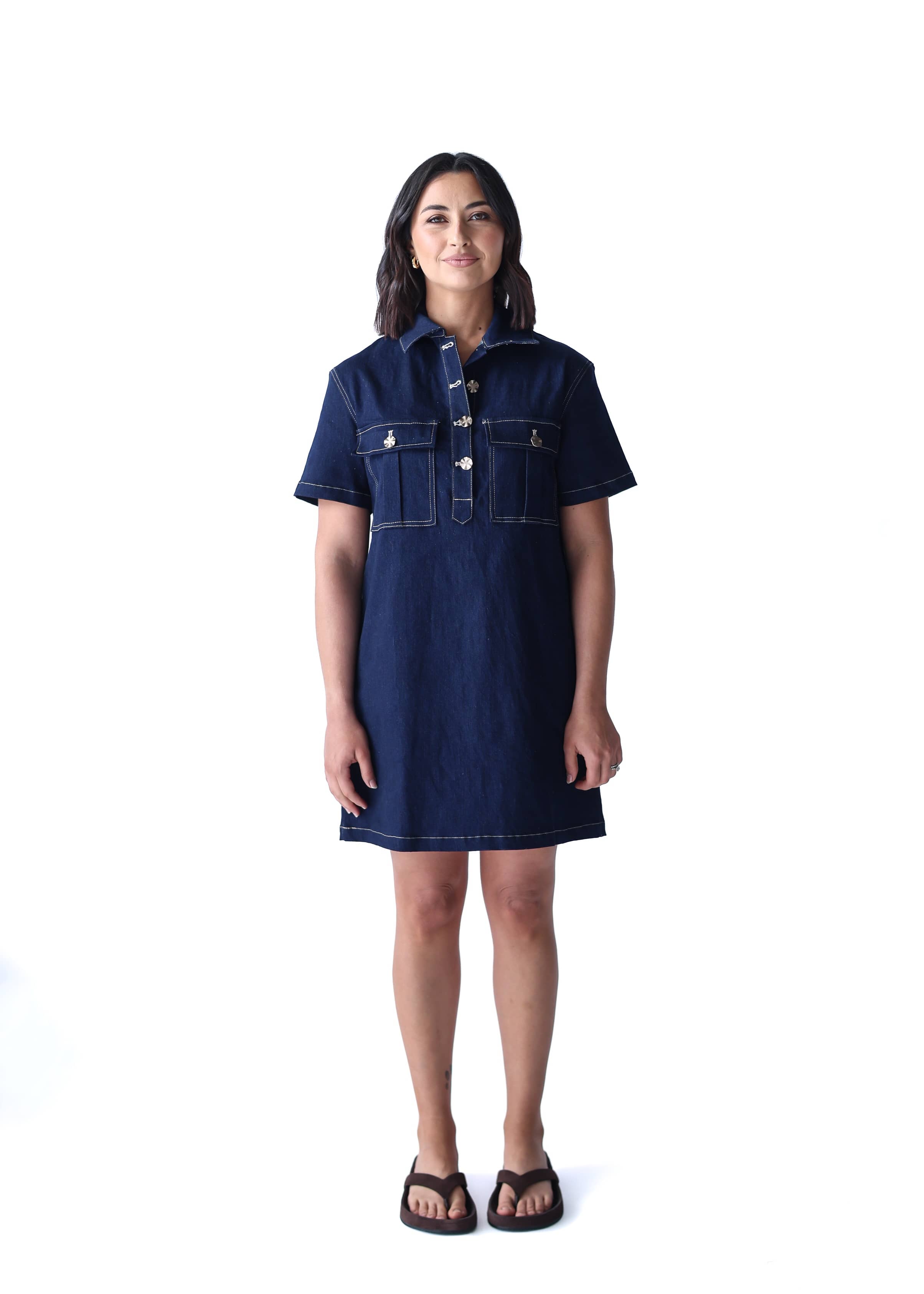 A.Studio Dresses - Casual Lumi Denim Dress - Deep Indigo