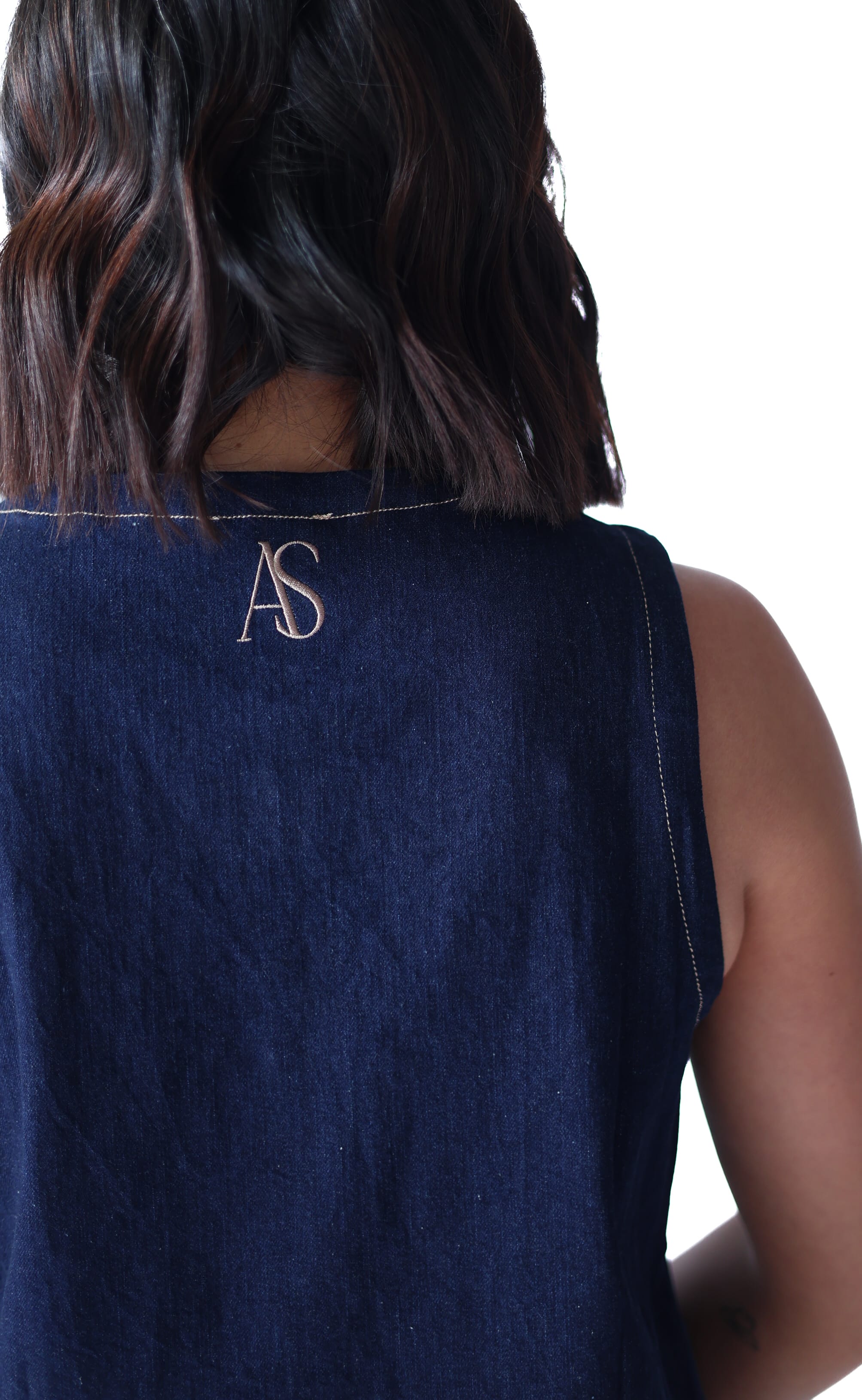 A.Studio Dresses - Casual Sol Sleeveless Denim Dress - Deep Indigo