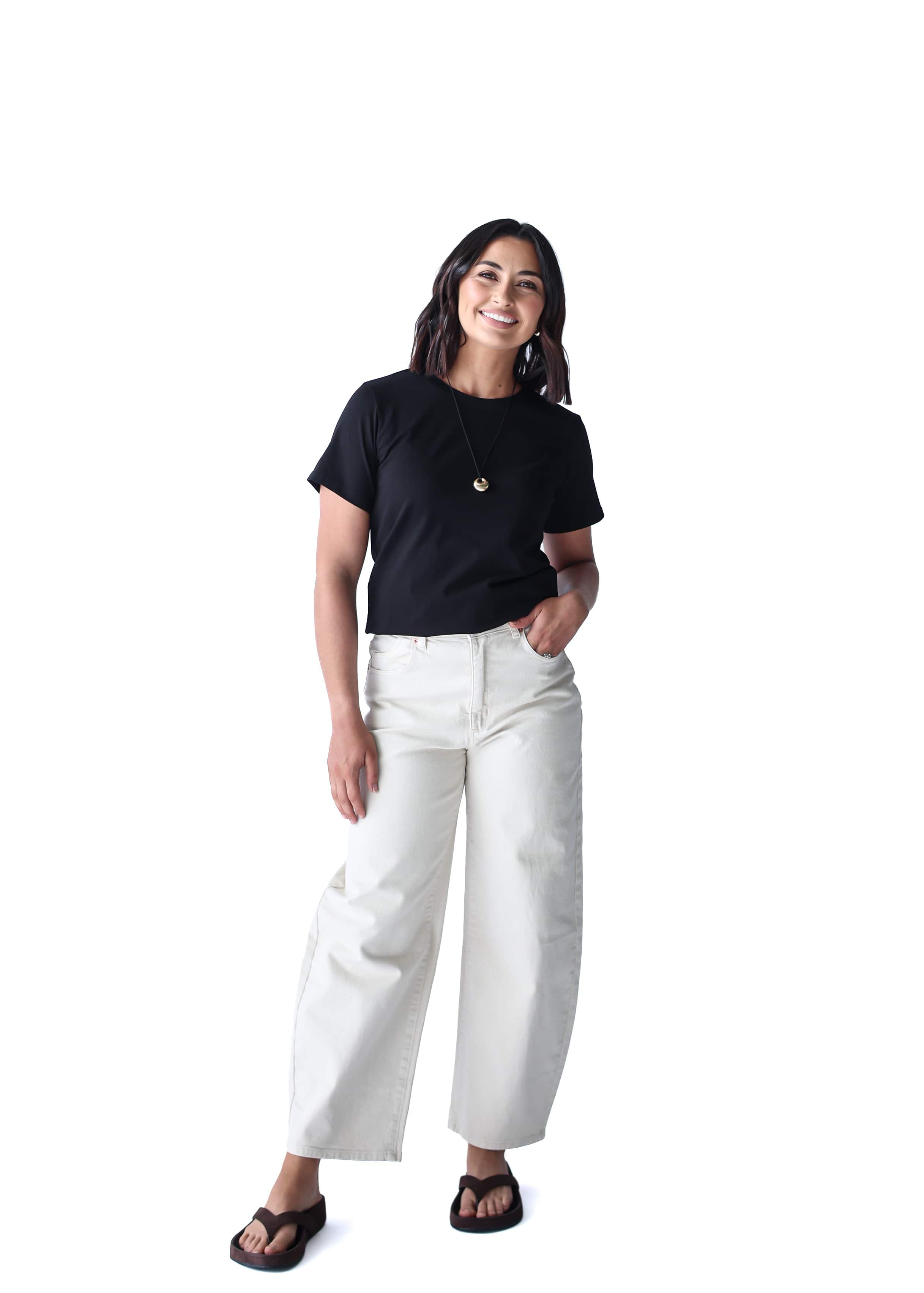 A.Studio Tees Lou Slim Tee - Black