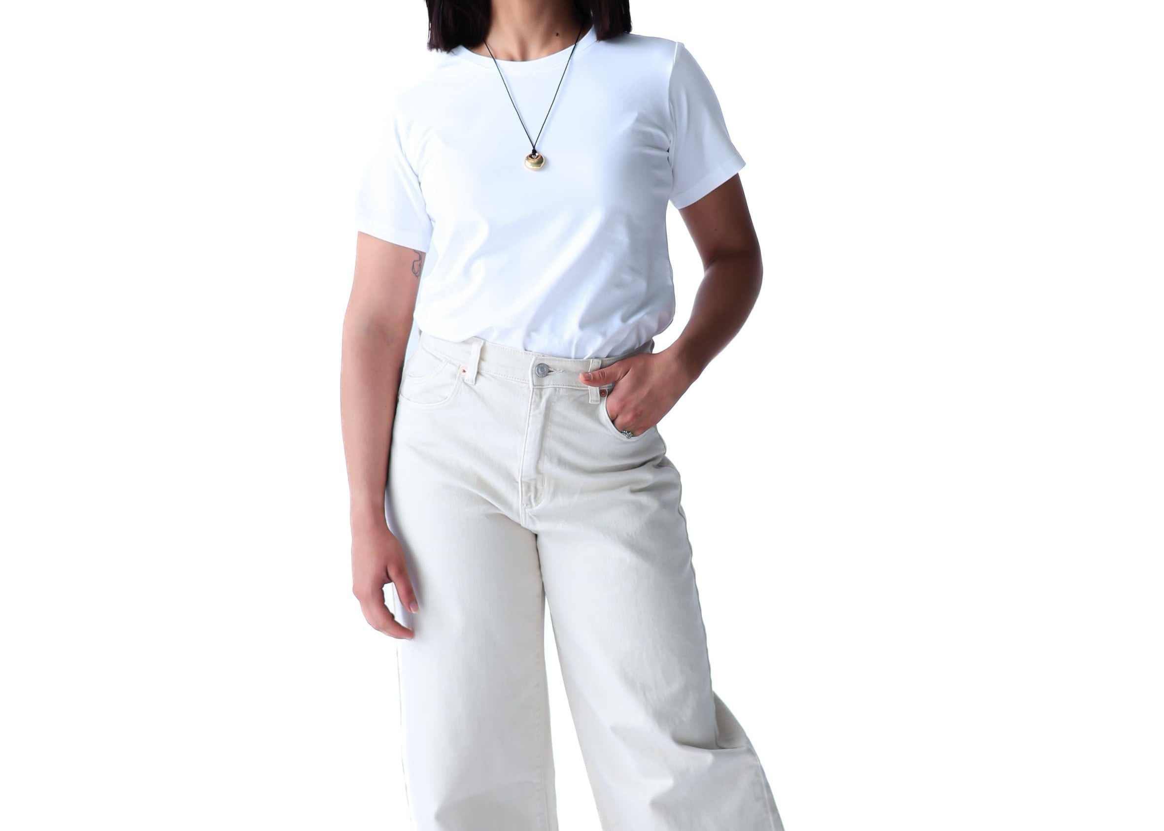 A.Studio Tees Lou Slim Tee - White