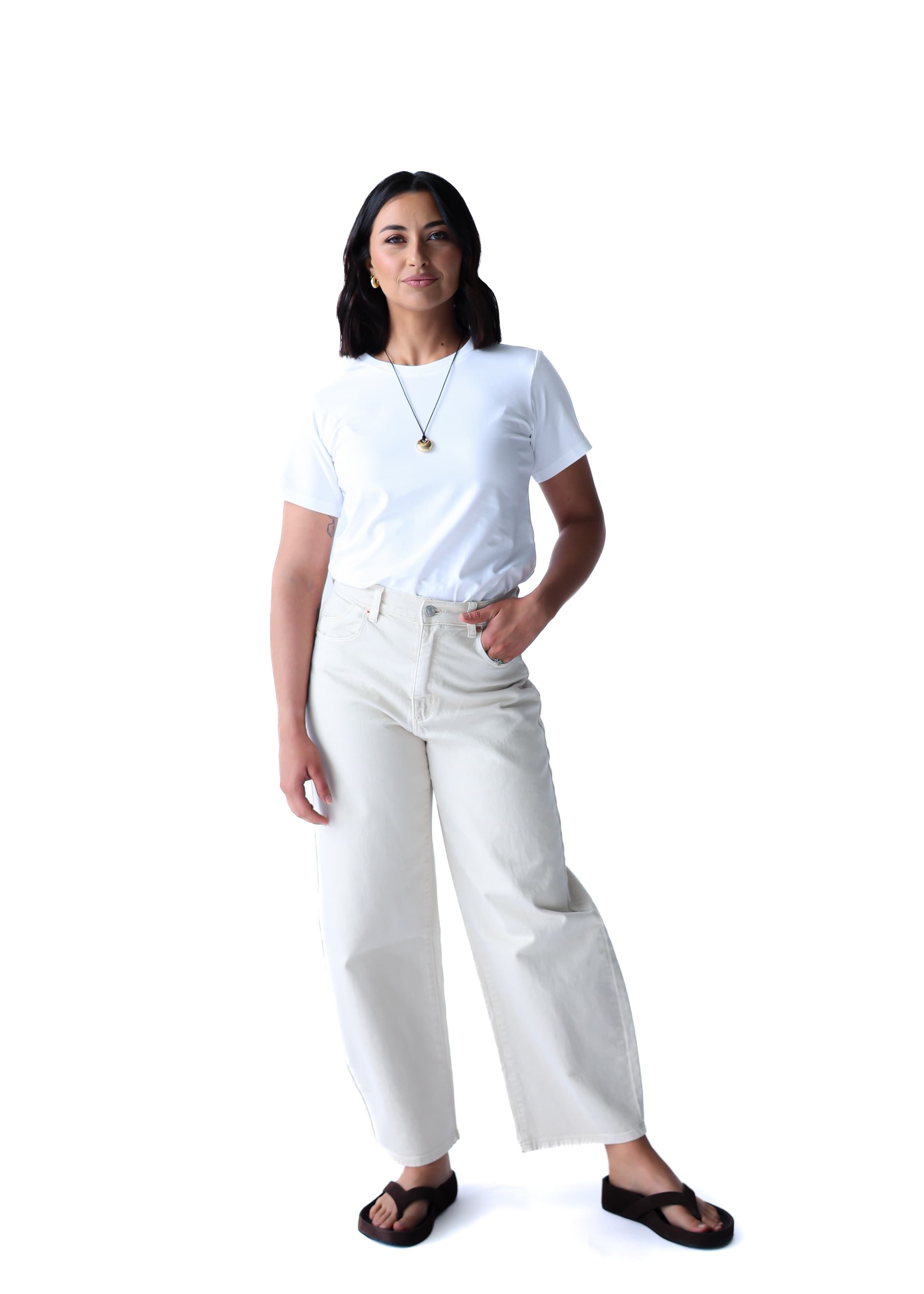 A.Studio Tees Lou Slim Tee - White