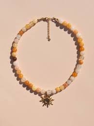 Alesi Jewellery Necklaces Sun Gemstone Necklace - Yellow