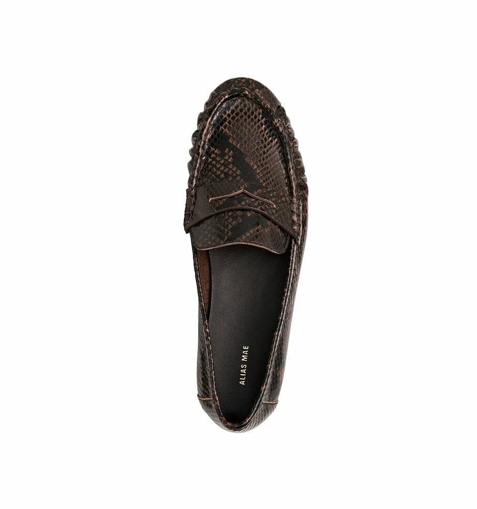 Alias Mae Flats Alias Mae | Ivana Loafer - Choc Snake