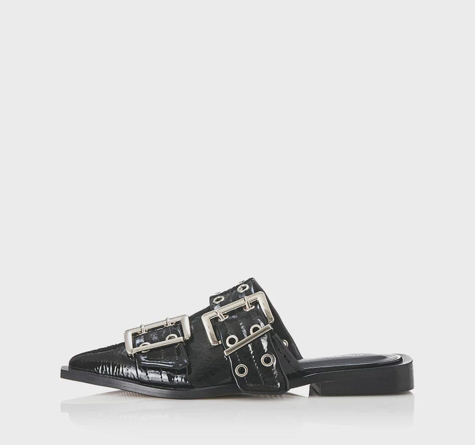 Alias Mae Footwear Alias Mae | Zinia - Black Crinkle Patent