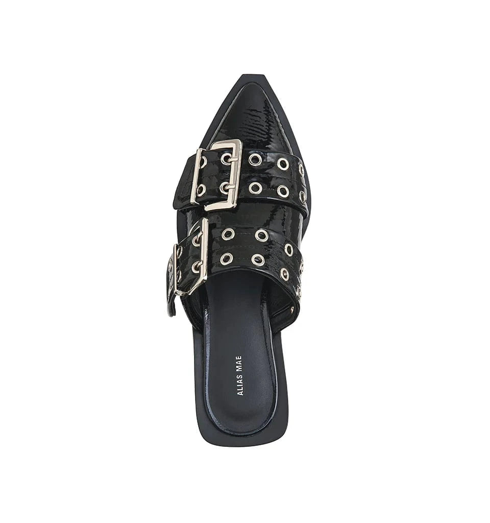 Alias Mae Footwear Alias Mae | Zinia - Black Crinkle Patent