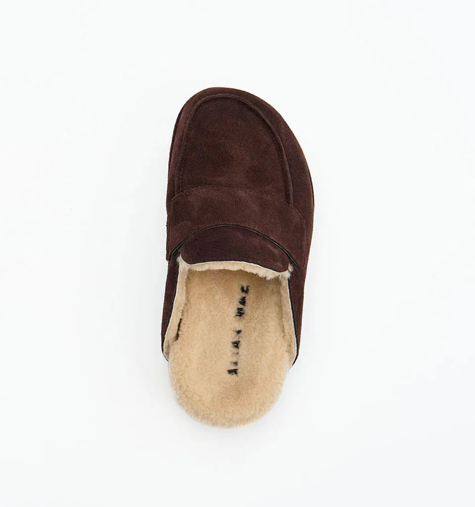 Alias Mae Footwear Burkley - Choc Suede/ Shearling