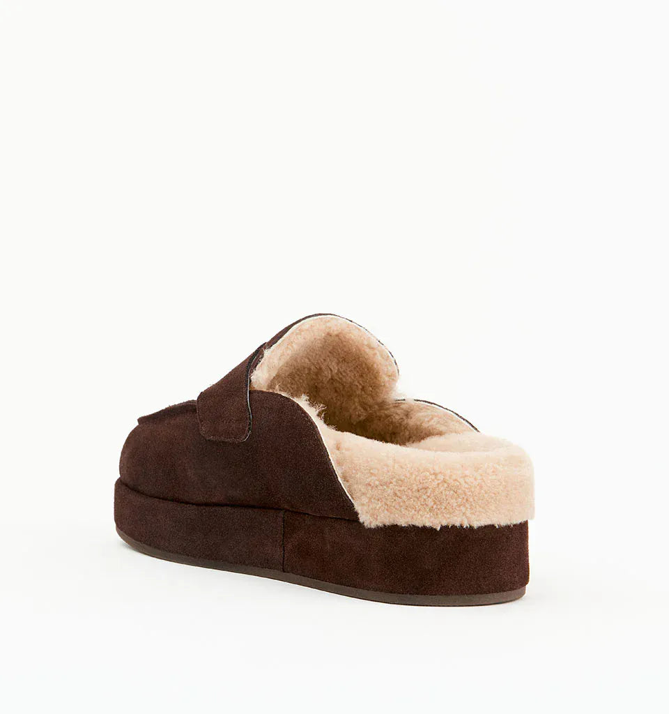 Alias Mae Footwear Burkley - Choc Suede/ Shearling