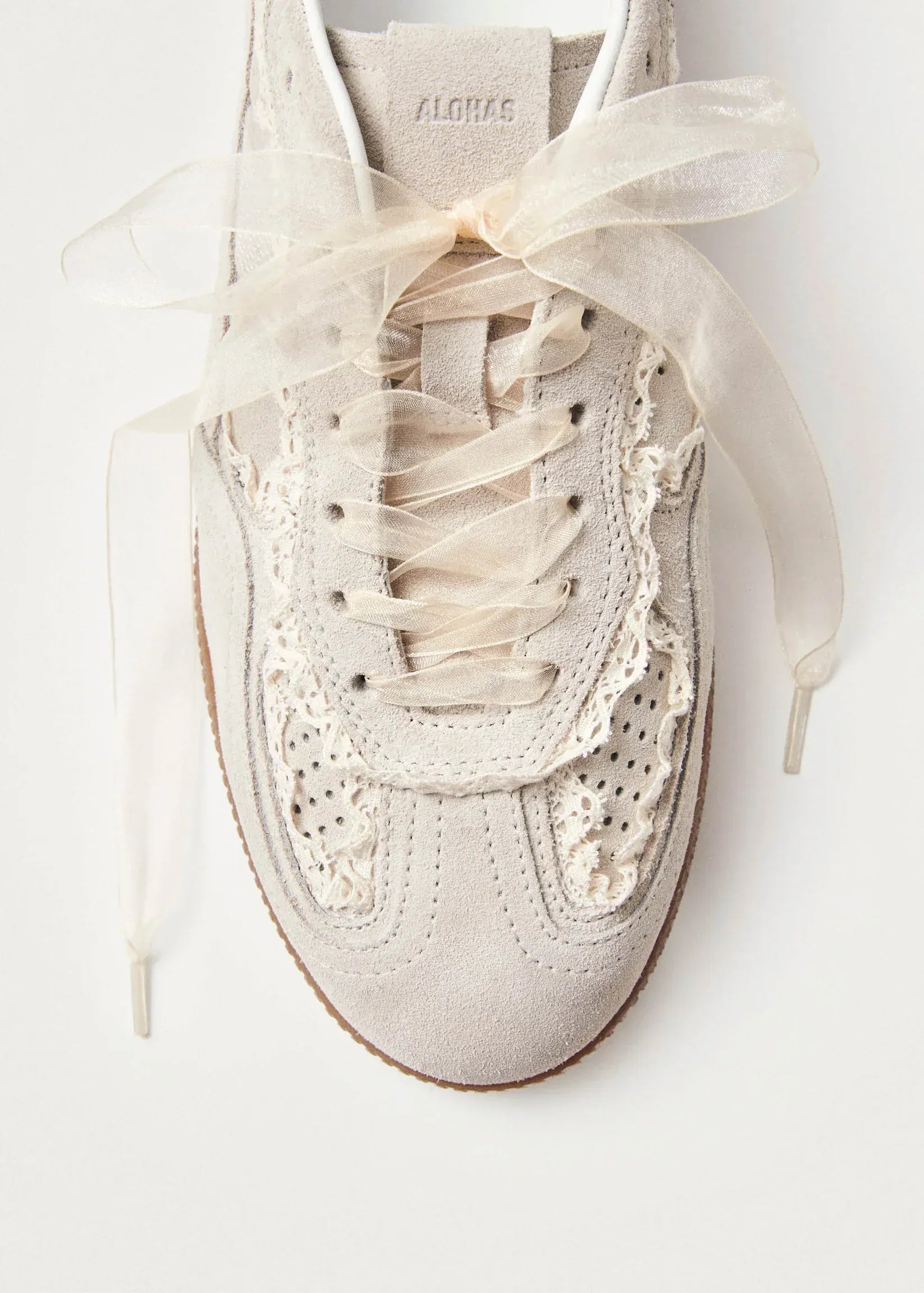 Alohas Sneakers Crochet Cream Leather Sneakers