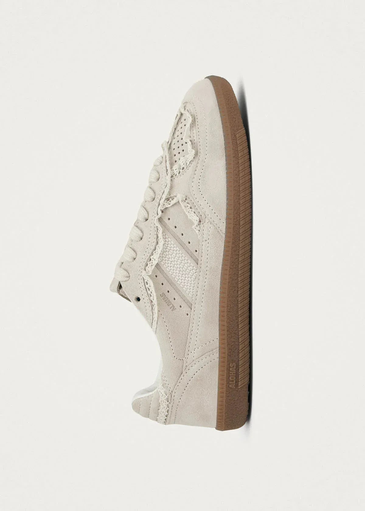 Alohas Sneakers Crochet Cream Leather Sneakers