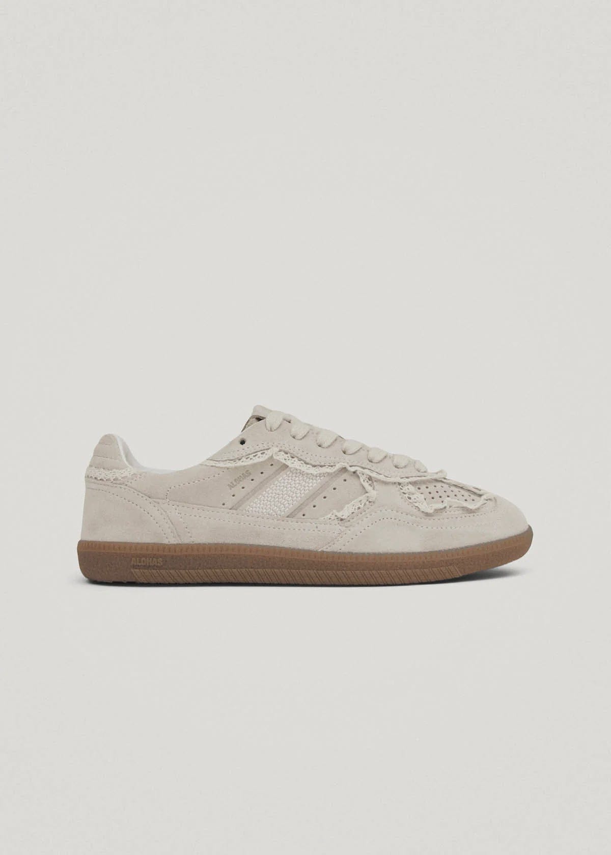 Alohas Sneakers Crochet Cream Leather Sneakers