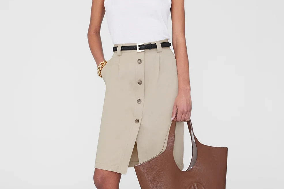 Anine Bing Bags Anine Bing | Lili Tote - Cognac Pebbled