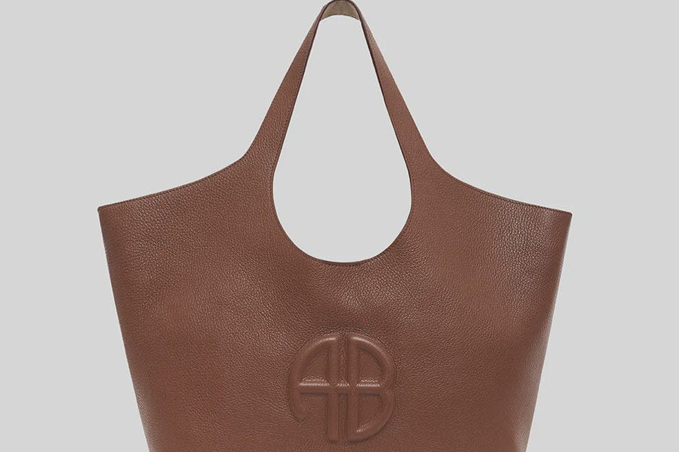 Anine Bing Bags Anine Bing | Lili Tote - Cognac Pebbled