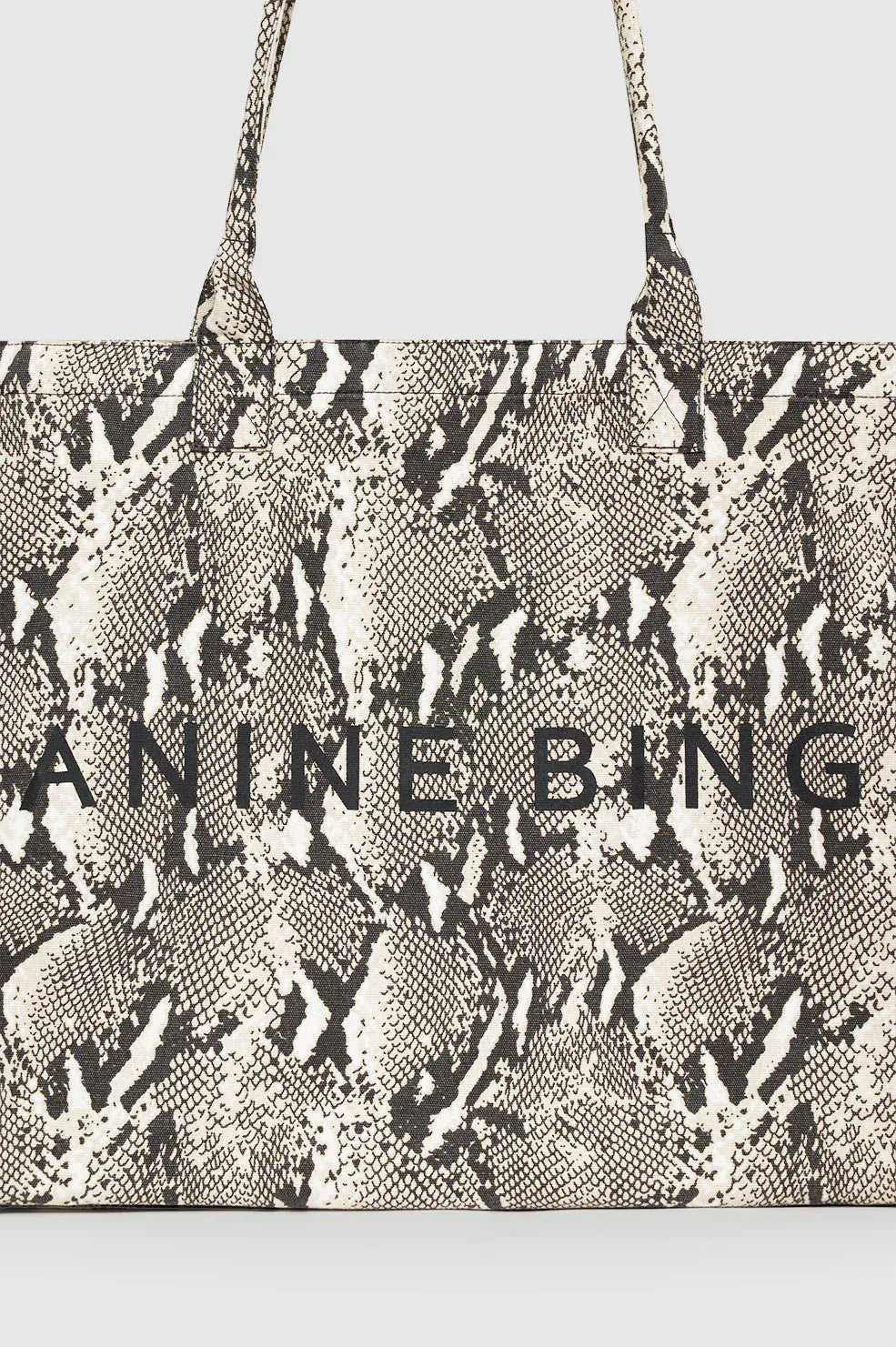 Anine Bing Bags Leo Canvas Tote - Python