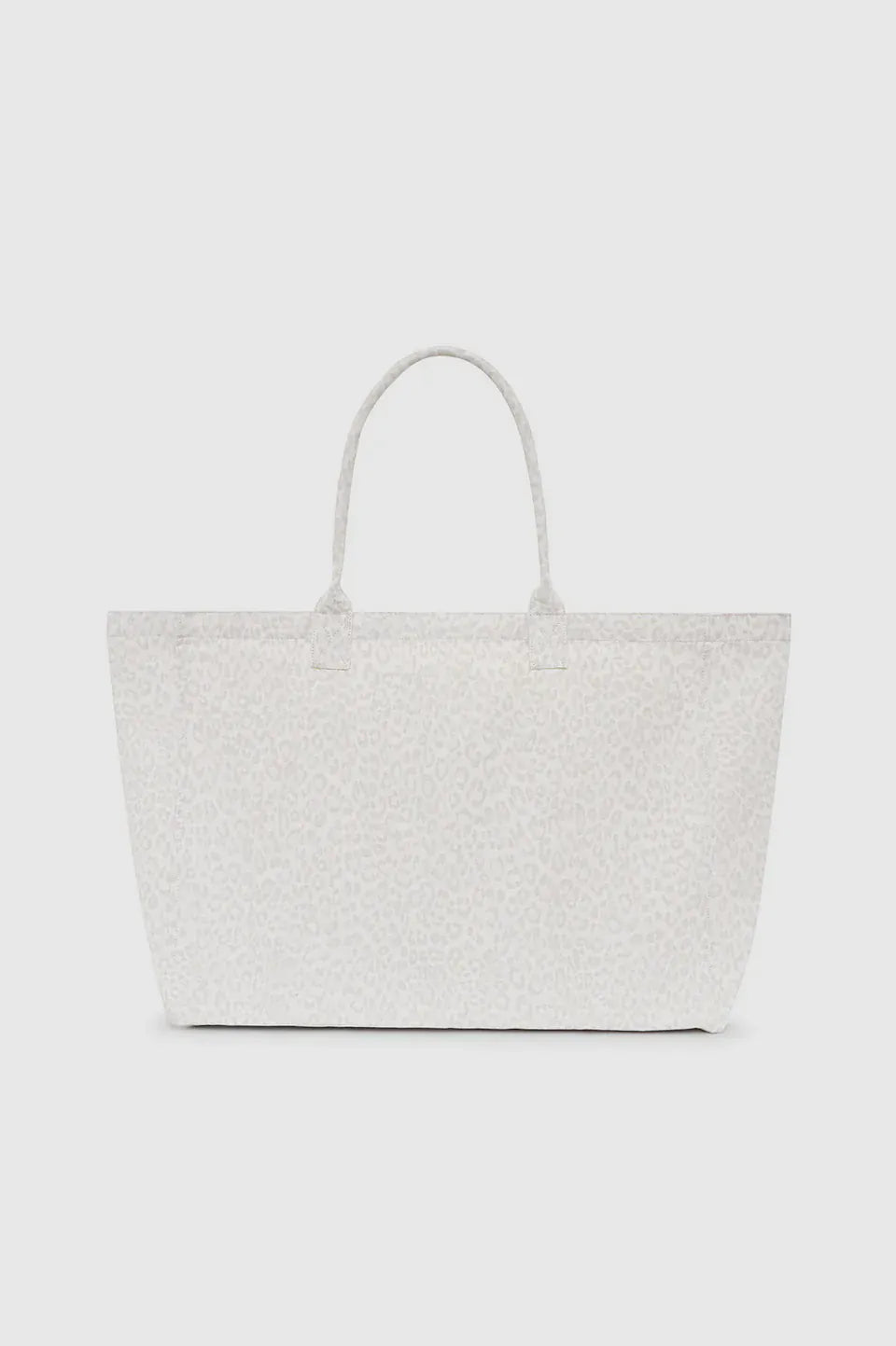 Anine Bing Bags Leo Canvas Tote - Washed White Leopard