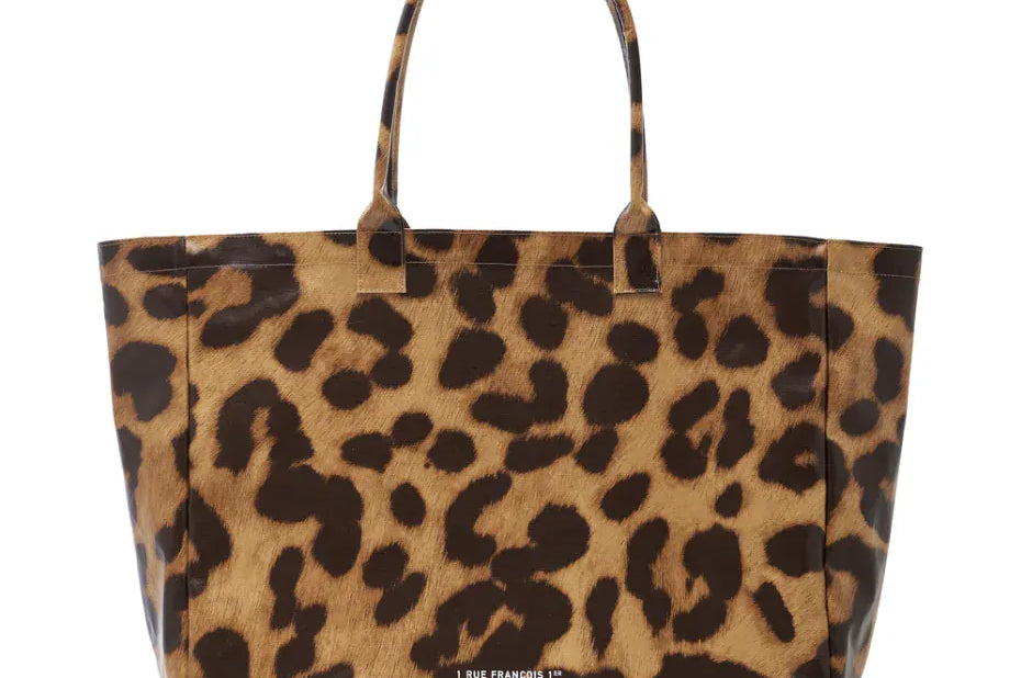 Anine Bing Bags Leo Coated Canvas Tote - Leopard