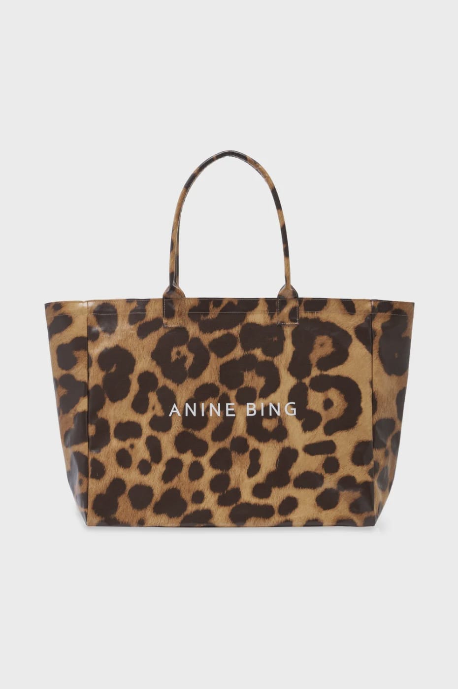 Anine Bing Bags Leo Coated Canvas Tote - Leopard